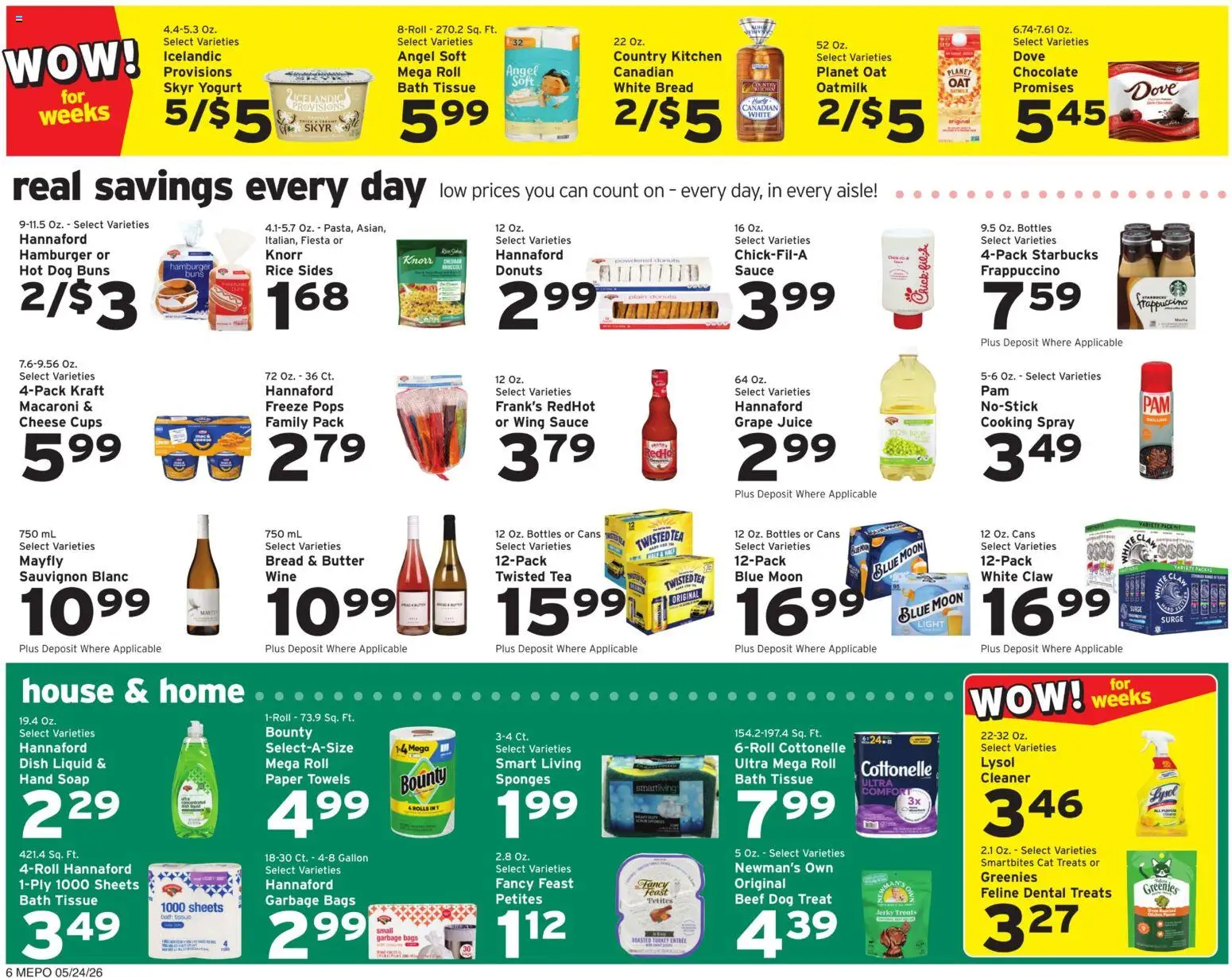 Hannaford Weekly Ad - valid from 24.05.2026 | Page: 6 | Products: Bath, Wine, Rice, Tea