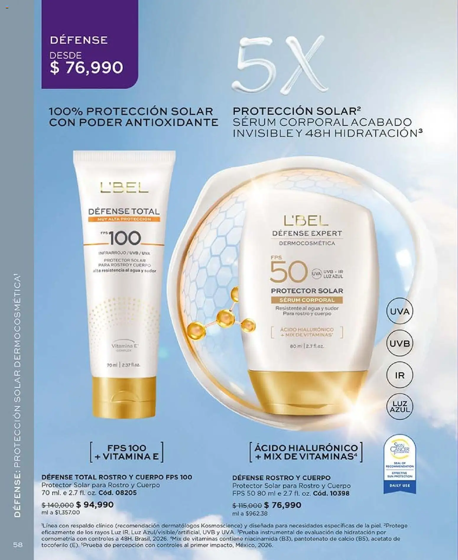 L'Bel revista - valida desde el 30/10/2026 | Página: 58 | Productos: Agua, Serum, Uva, Protector solar