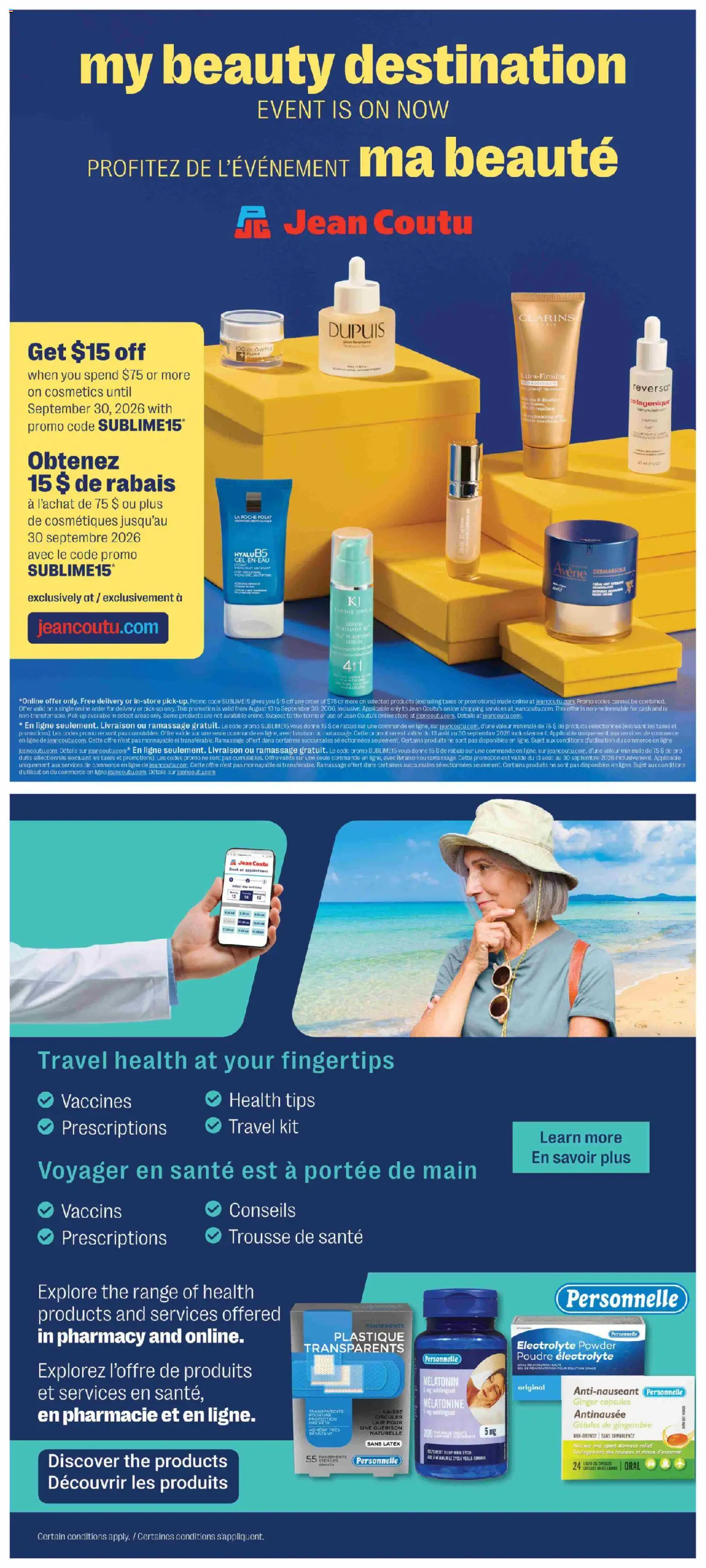 Jean Coutu flyer valid from Sep 3, 2026 | Page: 10 | Products: Ginger, Powder, Capsules