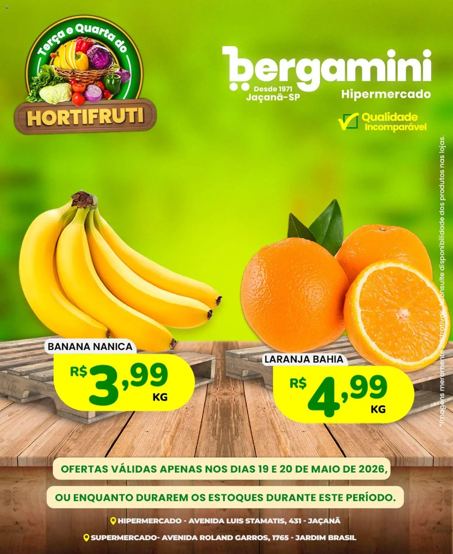 Supermercado Bergamini Folheto - válido de 19.05.2026 | Página: 1 | Produtos: Maiô