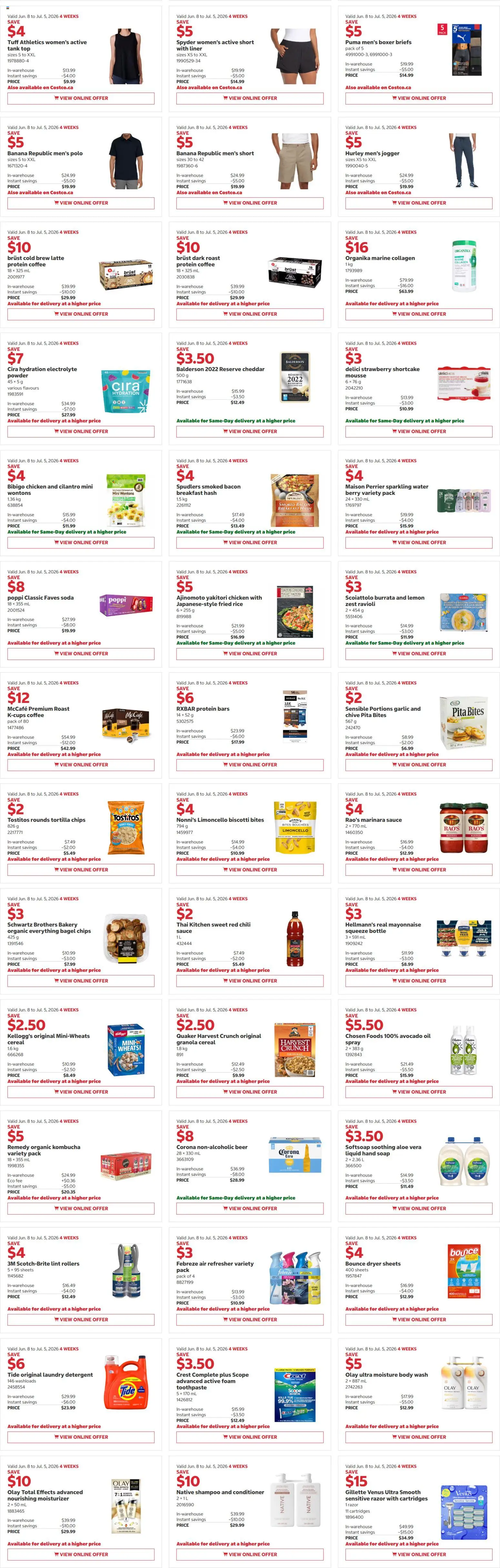 Costco flyer valid from 08.06.2026 | Page: 2 | Products: Dryer, Shampoo, Body wash, Detergent