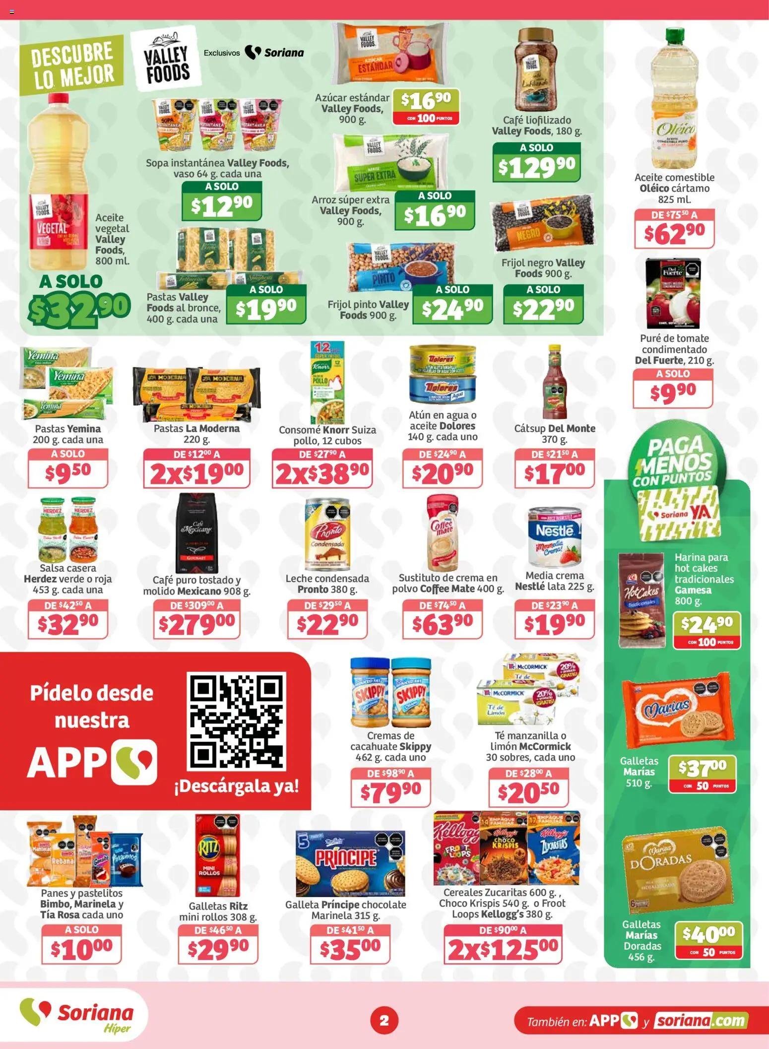 Nuevas ofertas de Soriana válidas en toda la República Mexicana desde el 13/08/2026. ¡Encuentra las mejores ofertas en Soriana folleto! | Página: 2 | Productos: Café, Galletas, Mate, Té