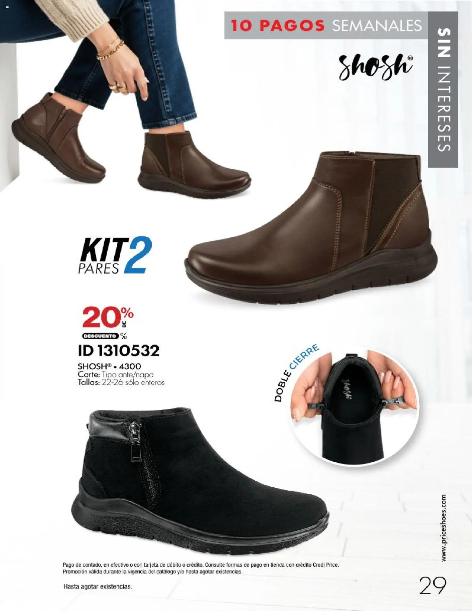 Nuevas ofertas de Price Shoes válidas en toda la República Mexicana desde el 28/10/2026. ¡Encuentra las mejores ofertas en Price Shoes catálogo 10 pagos sin intereses! | Página: 29