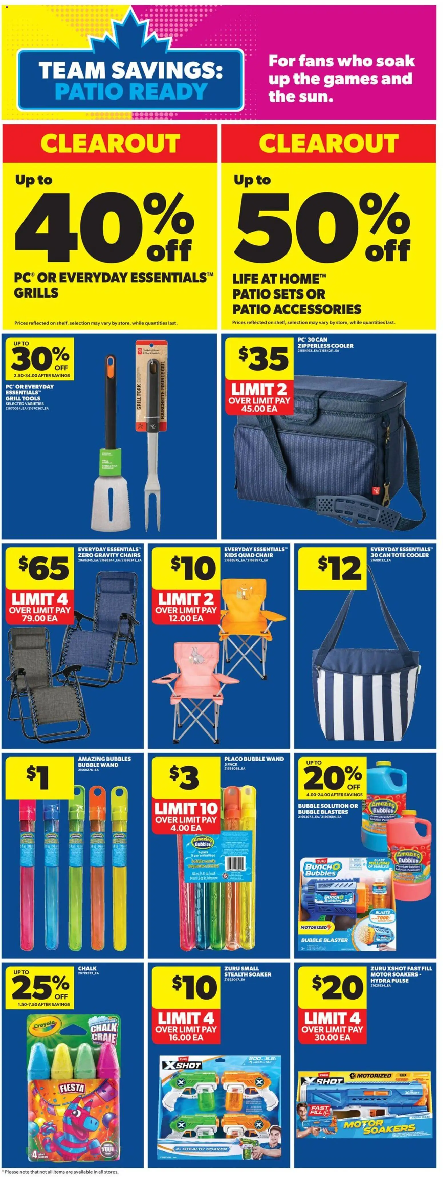 Real Canadian Superstore flyer valid from Jul 9, 2026 | Page: 31 | Products: Grill, Chair