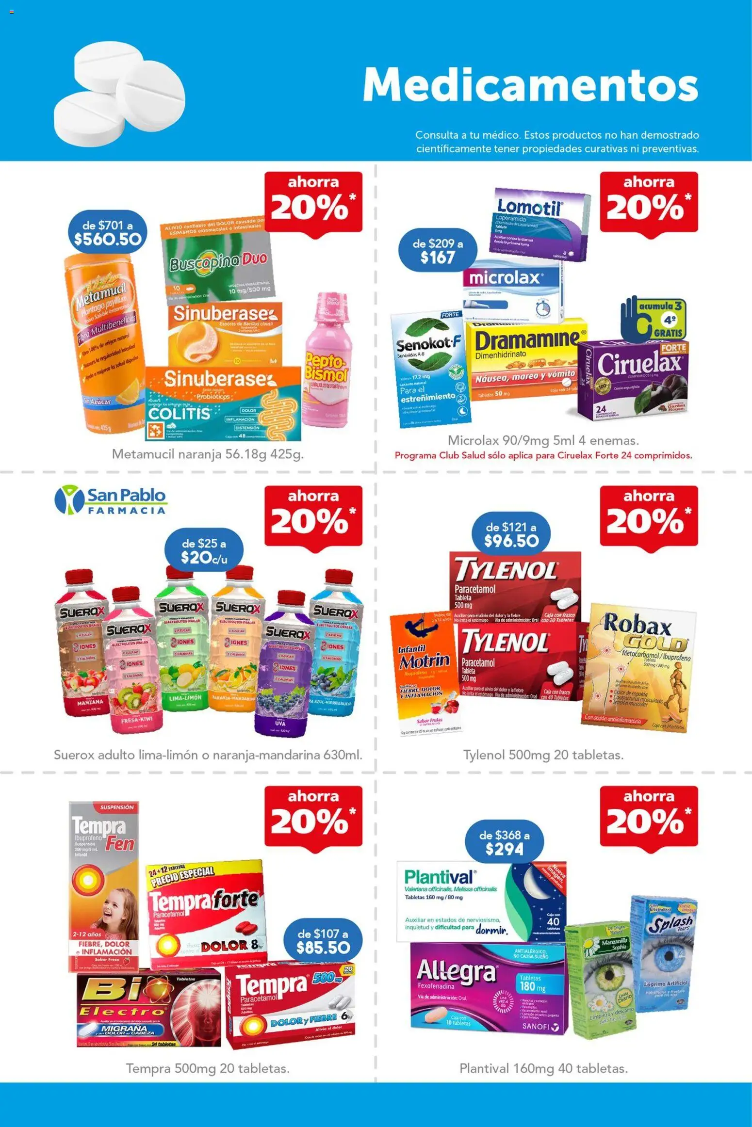 Nuevas ofertas de Farmacia San Pablo válidas en toda la República Mexicana desde el 03.05.2026. ¡Encuentra las mejores ofertas en Farmacia San Pablo catálogo! | Página: 9 | Productos: Fresa, Manzana, Antiinflamatorio, Caja