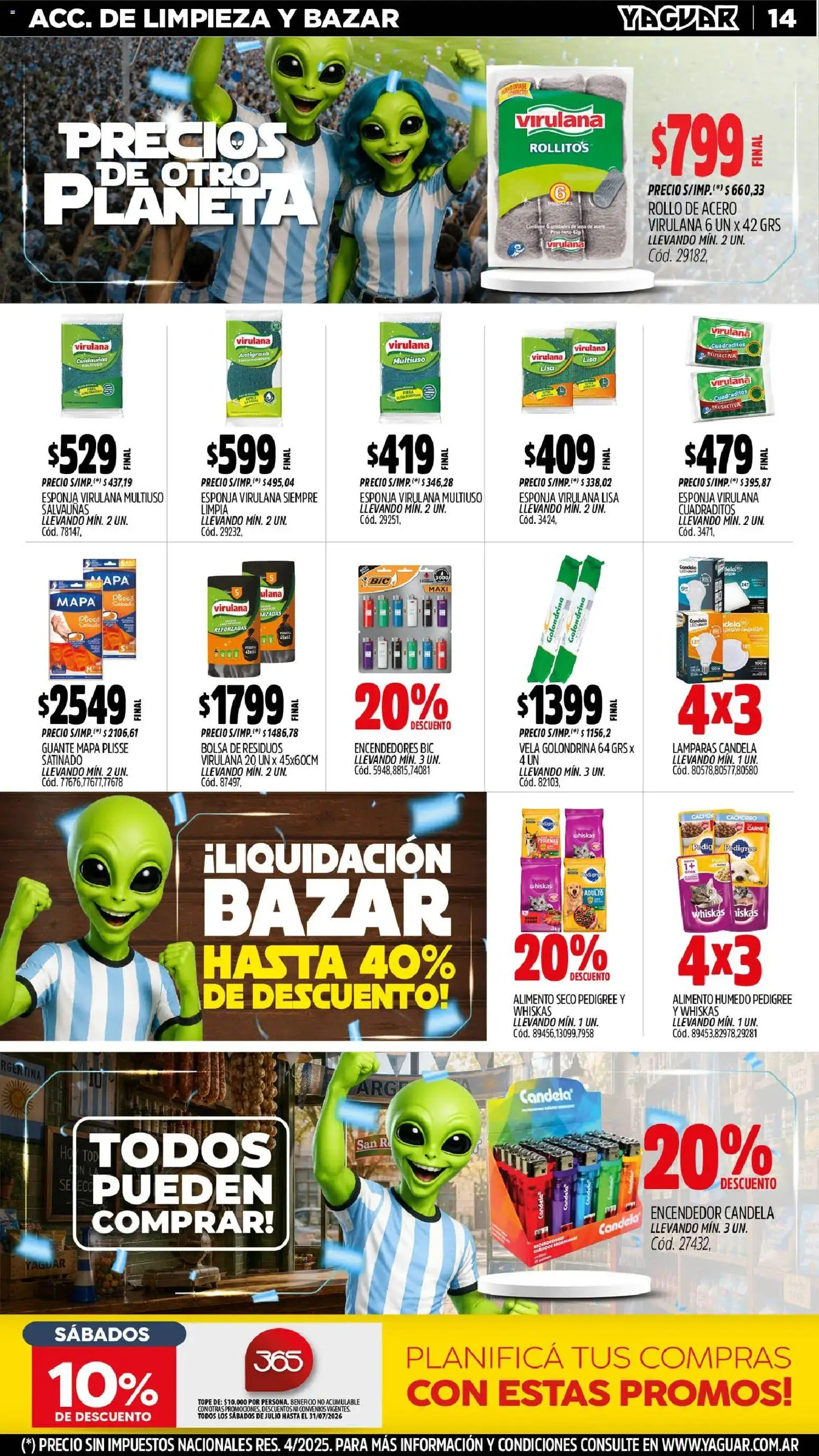 Yaguar catálogo │ válido desde el 29/06/2026 | Página: 16 | Productos: Antigrasa, Vela, Encendedor, Esponja