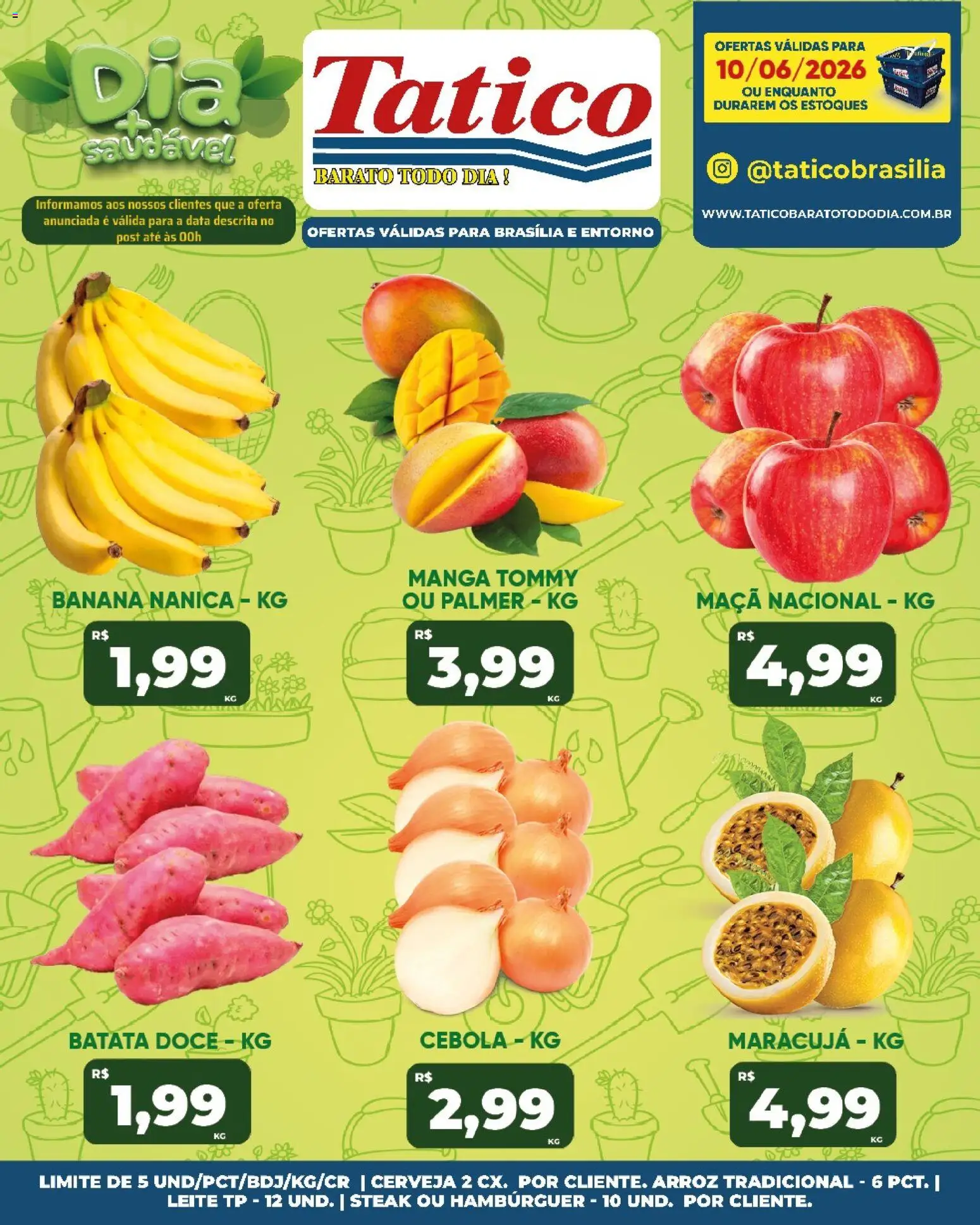 Tatico Folheto - válido de 10.06.2026 | Página: 18 | Produtos: Maracujá, Leite, Arroz, Batata