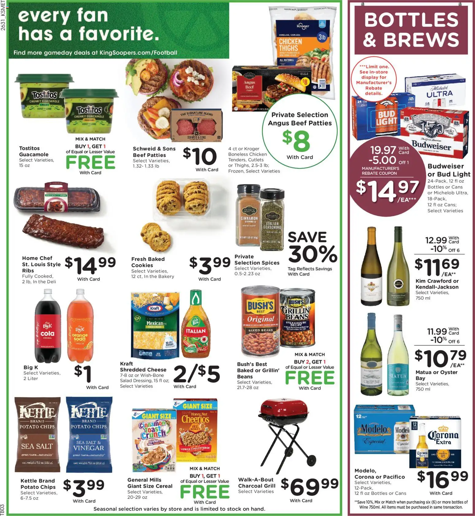 King Soopers Weekly Ad - valid from 09/02/2026 | Page: 4 | Products: Wine, Cereal, Kettle, Fan