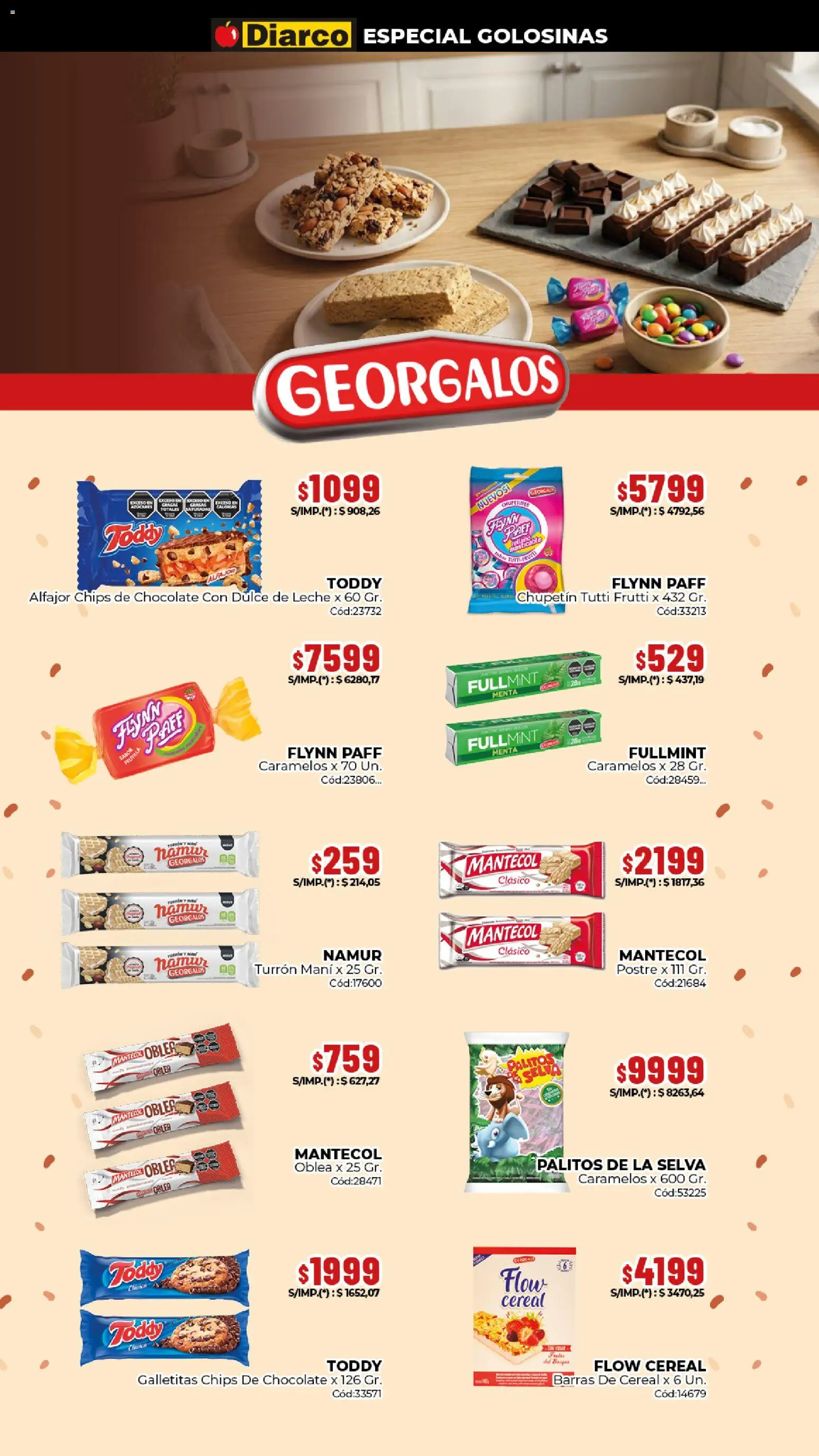 Diarco - Ofertas Interior │ válido desde el 13/07/2026 | Página: 21 | Productos: Galletitas, Chocolate, Alfajor, Turrón
