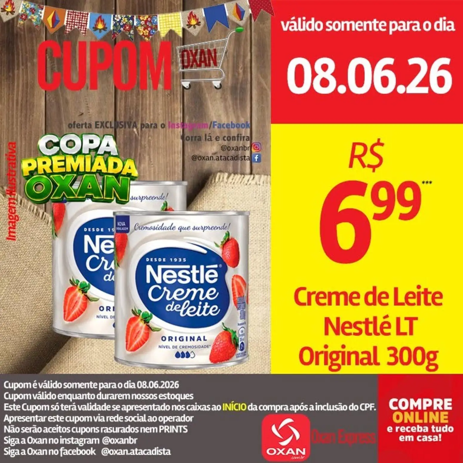 Oxan Atacadista Folheto - válido de 08.06.2026 | Página: 13 | Produtos: Leite, Copa, Creme, Creme de leite