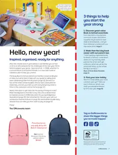 Preview of Officeworks Magazine - valid from 01.01.2026 | Page: 7 | Products: Desk, Backpack