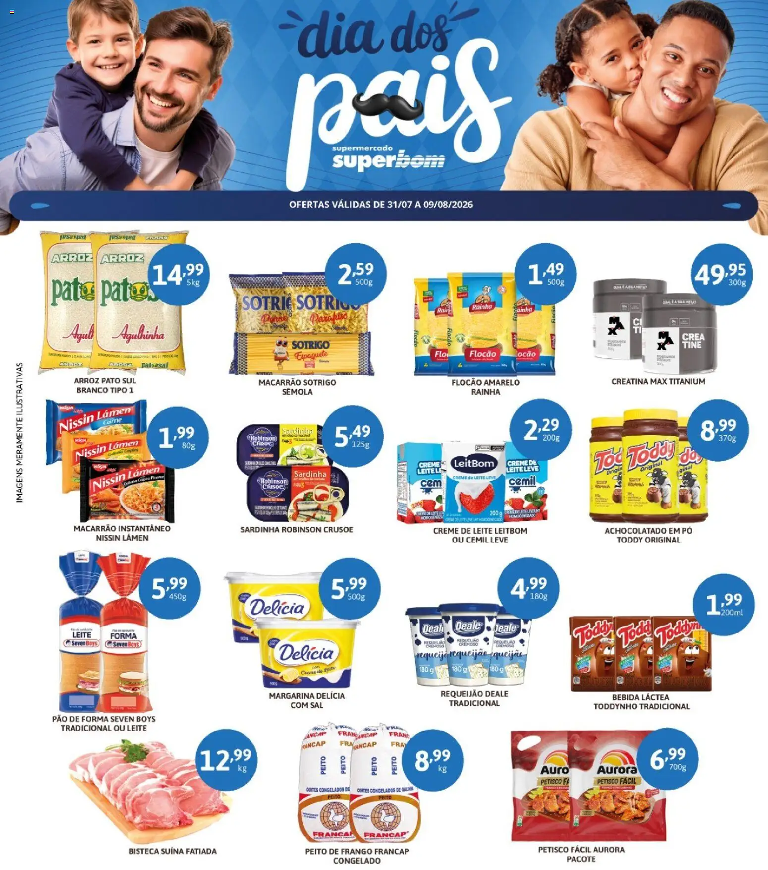 Superbom Folheto - válido de 31/07/2026 | Página: 1 | Produtos: Pó, Leite, Creme de leite, Frango