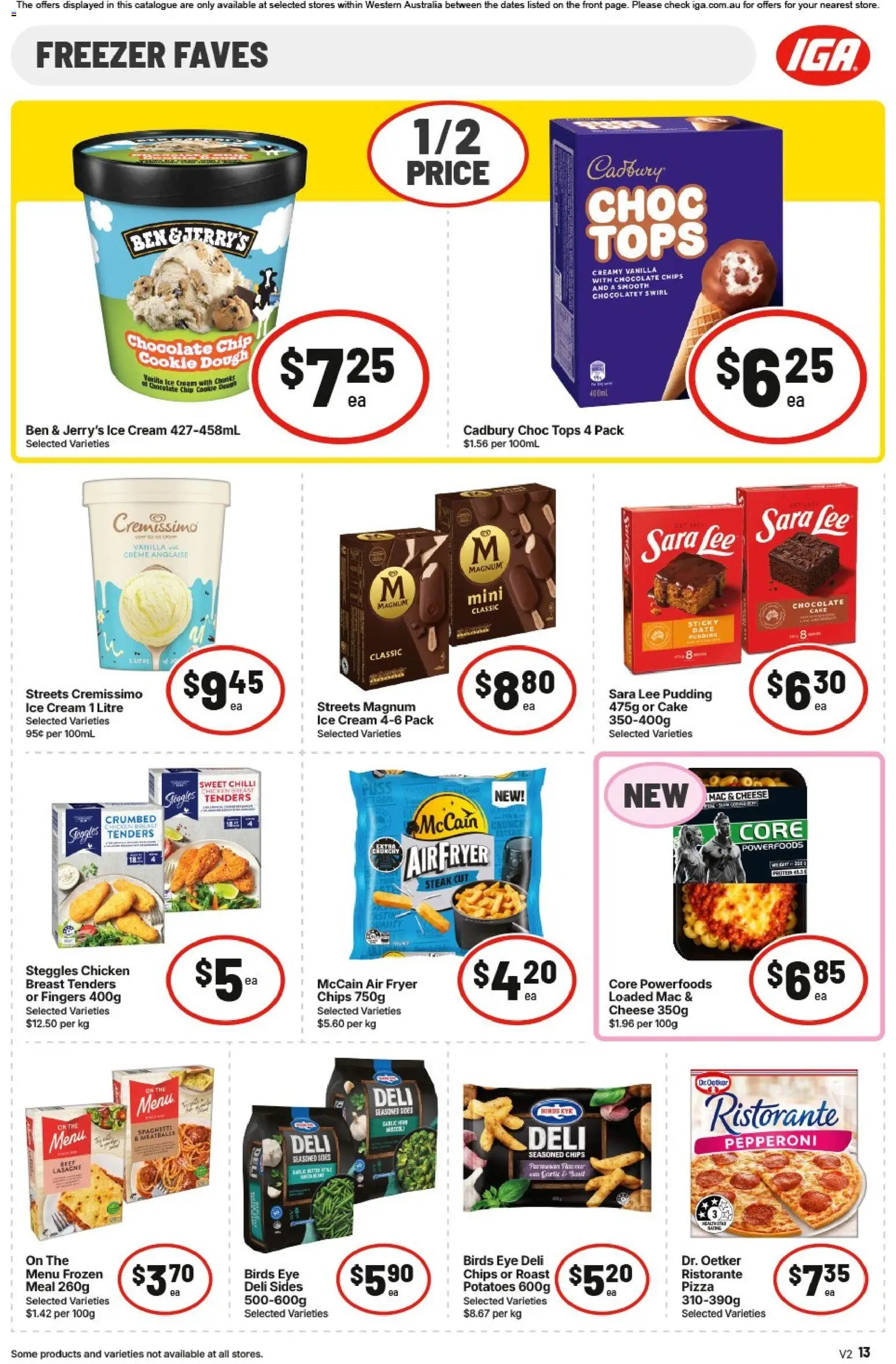 IGA catalogue - valid from 15.04.2026 | Page: 13 | Products: Ice cream, Potatoes, Chilli, Freezer