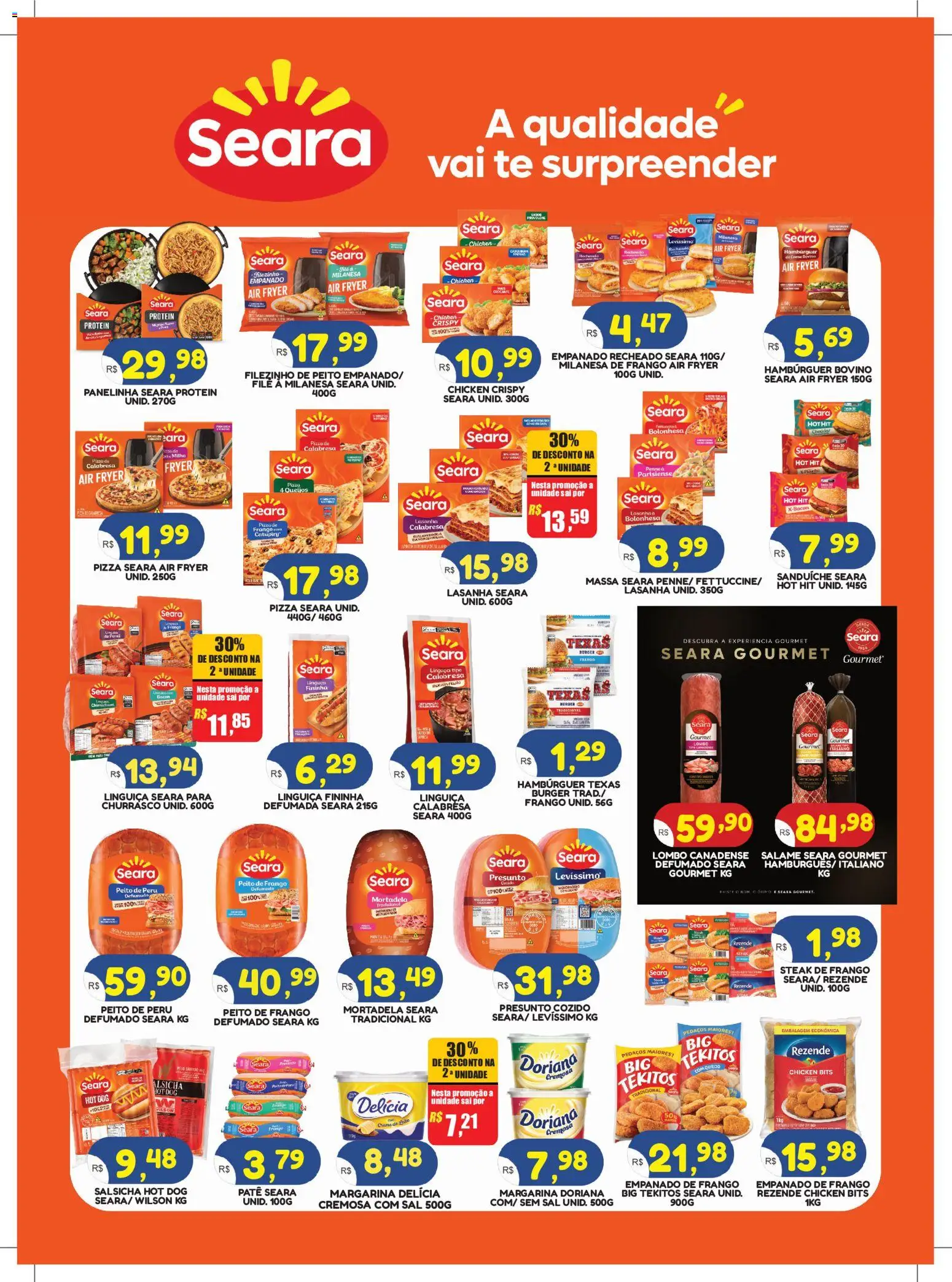 Bramil Supermercados Folheto - válido de 03/07/2026 | Página: 2 | Produtos: Pizza, Mortadela, Lasanha, Sal