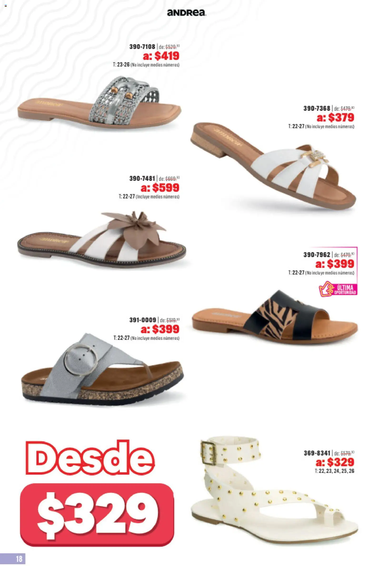 Nuevas ofertas de Andrea válidas en toda la República Mexicana desde el 31.05.2026. ¡Encuentra las mejores ofertas en Andrea catálogo Outlet! | Página: 18