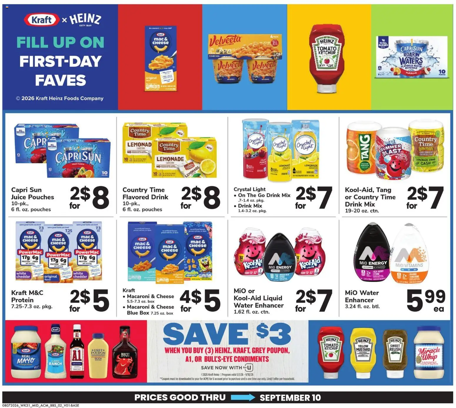 Acme Big Book of Savings - valid from 08/07/2026 | Page: 2 | Products: Flavored water, Juice, Protein, Lemonade