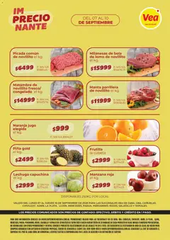 Vista previa Vea ofertas válido desde el 07/09/2026 | Página: 1 | Productos: Manzana, Lechuga, Manta, Piña