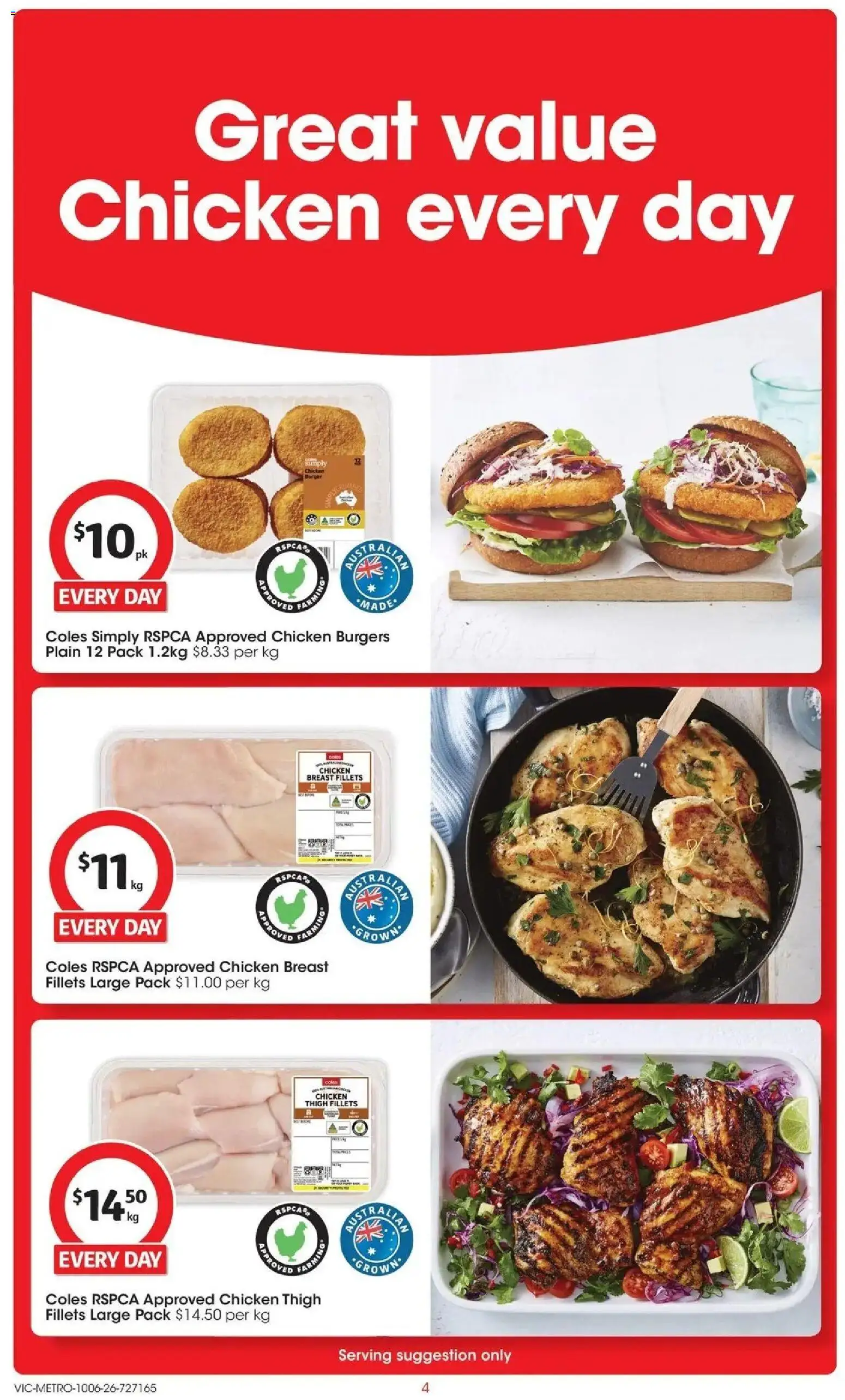 Coles catalogue - valid from 10.06.2026 | Page: 4 | Products: Chicken
