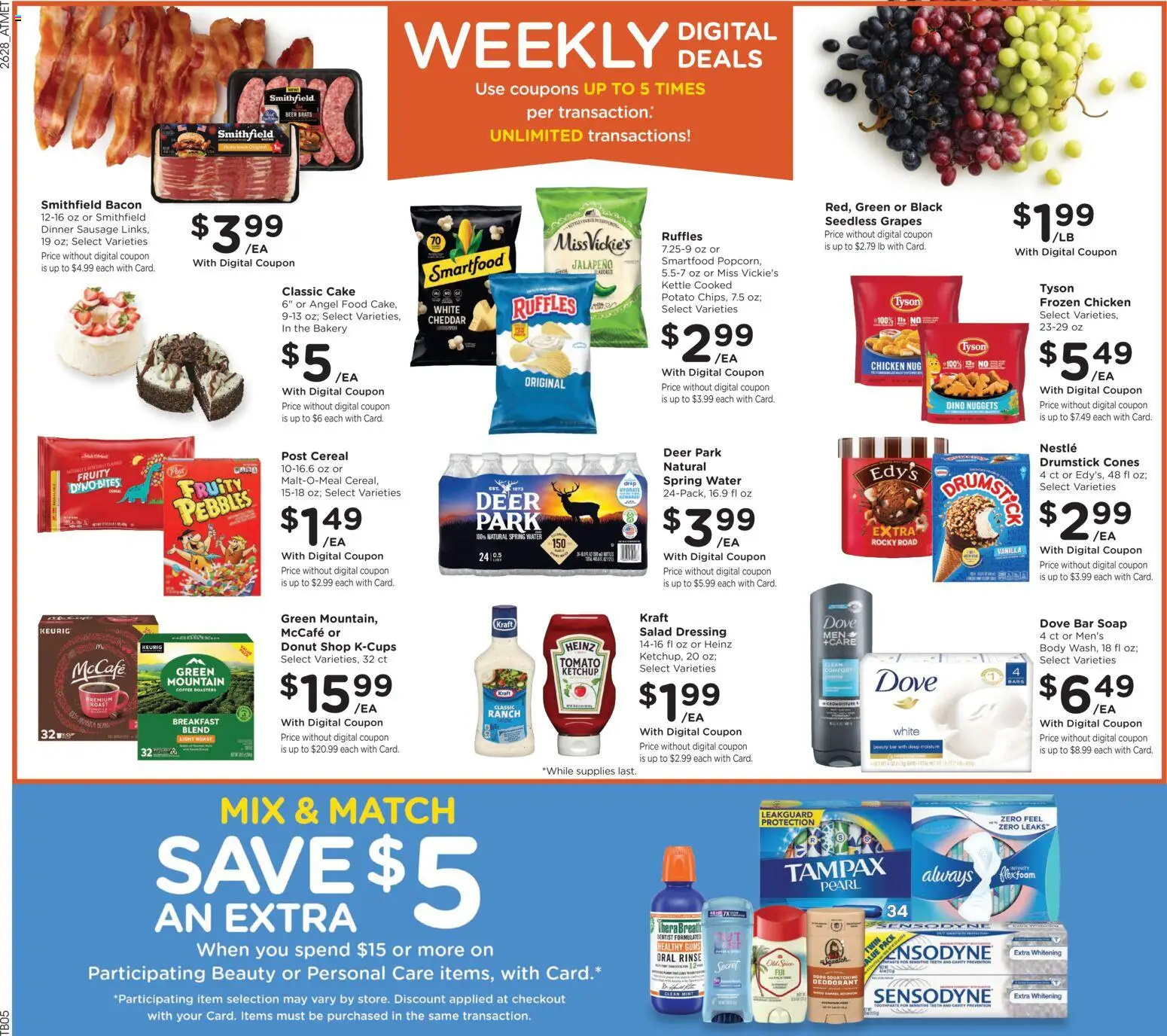 Kroger Weekly Ad - valid from 08/12/2026 | Page: 3 | Products: Bakery, Coffee, Deodorant, Salad