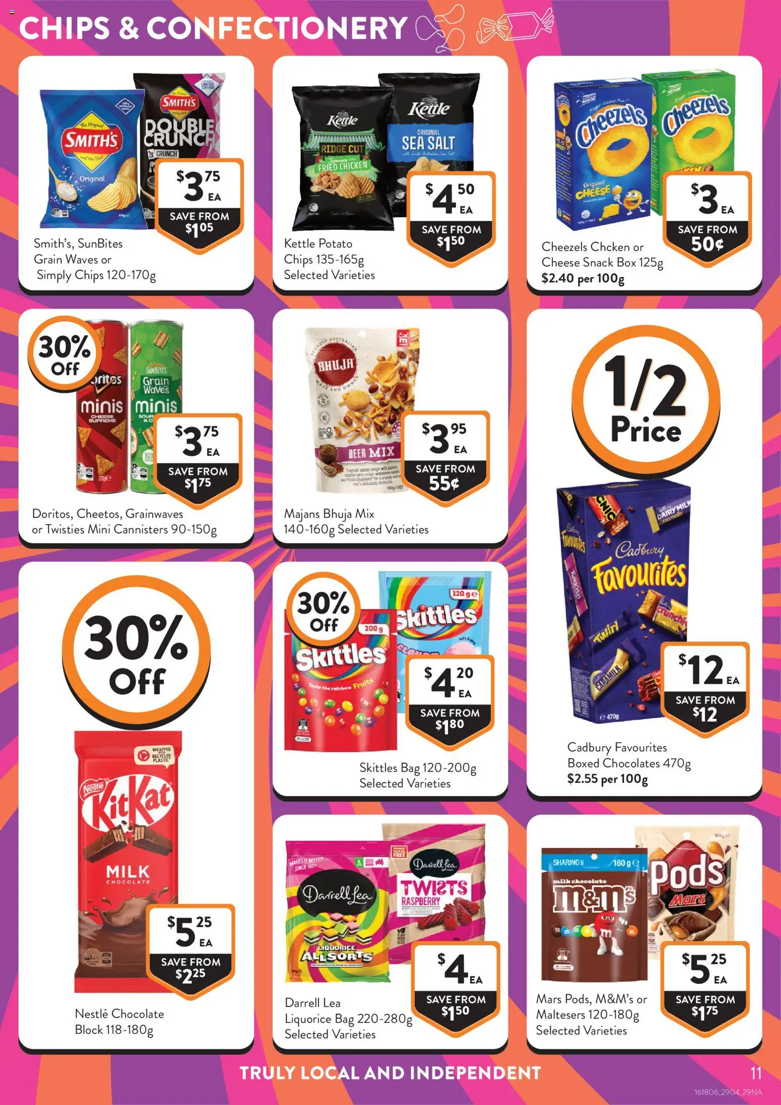 Foodworks catalogue - valid from 29.04.2026 | Page: 11 | Products: Milk, Chocolate, Chips, Spices