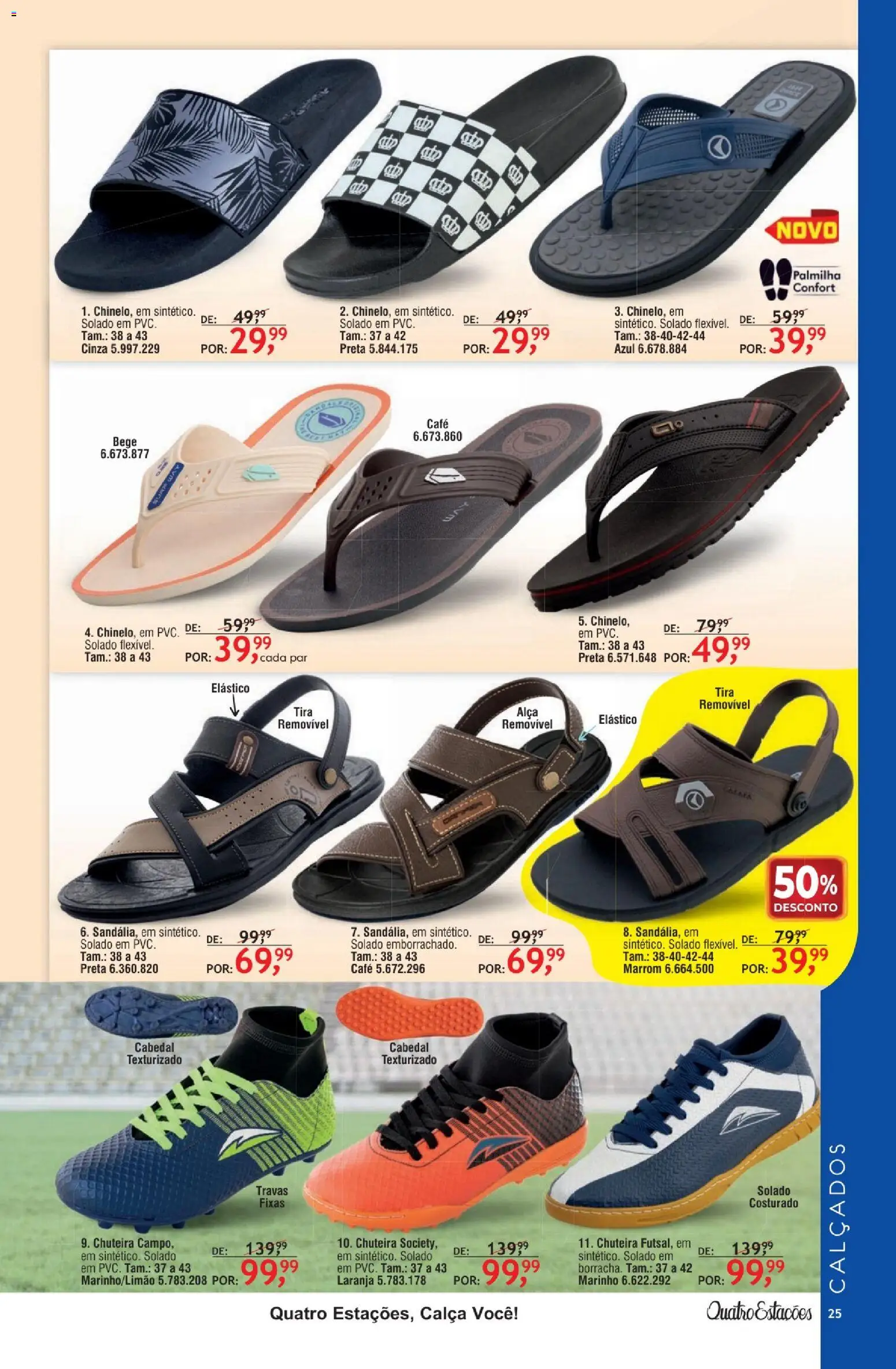 Quatro Estações Folheto - válido de 01.05.2026 | Página: 21 | Produtos: Chuteira, Café, Calça, Palmilha