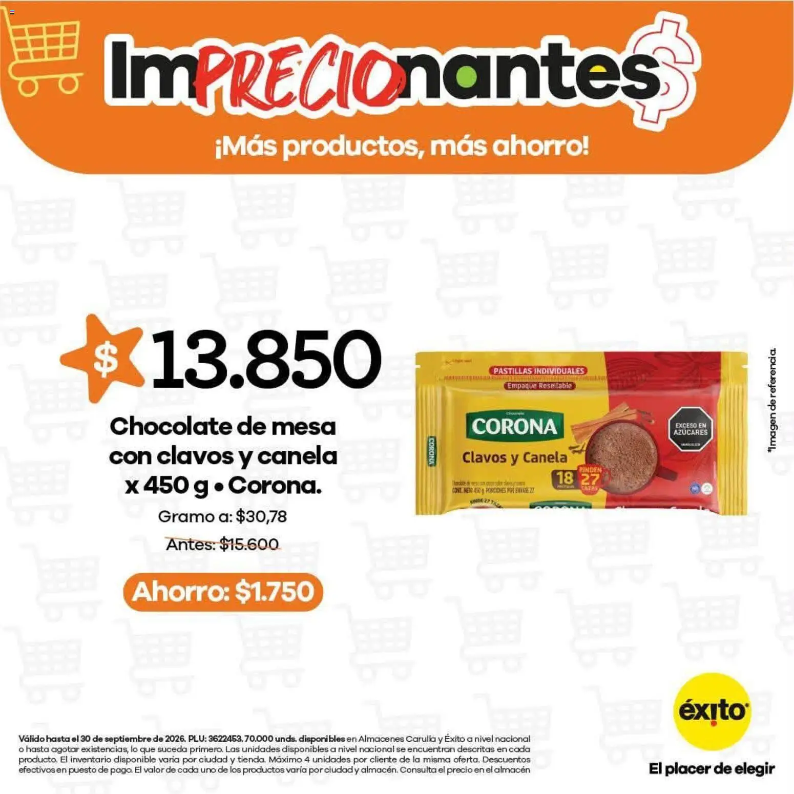 Éxito revista - valida desde el 16/08/2026 | Página: 4 | Productos: Mesa, Chocolate de mesa, Chocolate