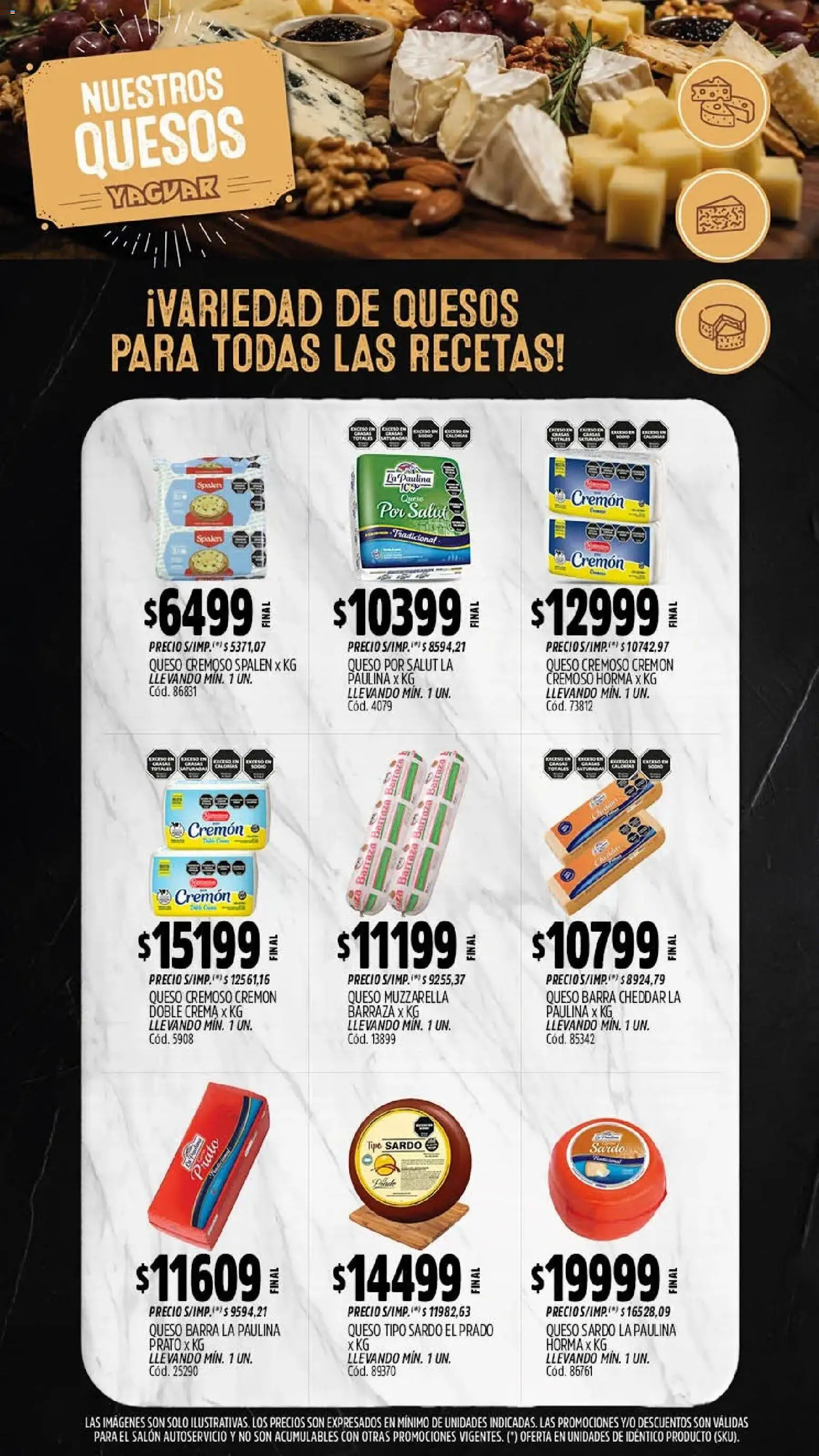 Yaguar - Oferta Semanal General Roca │ válido desde el 03/08/2026 | Página: 9 | Productos: Muzzarella, Queso, Crema