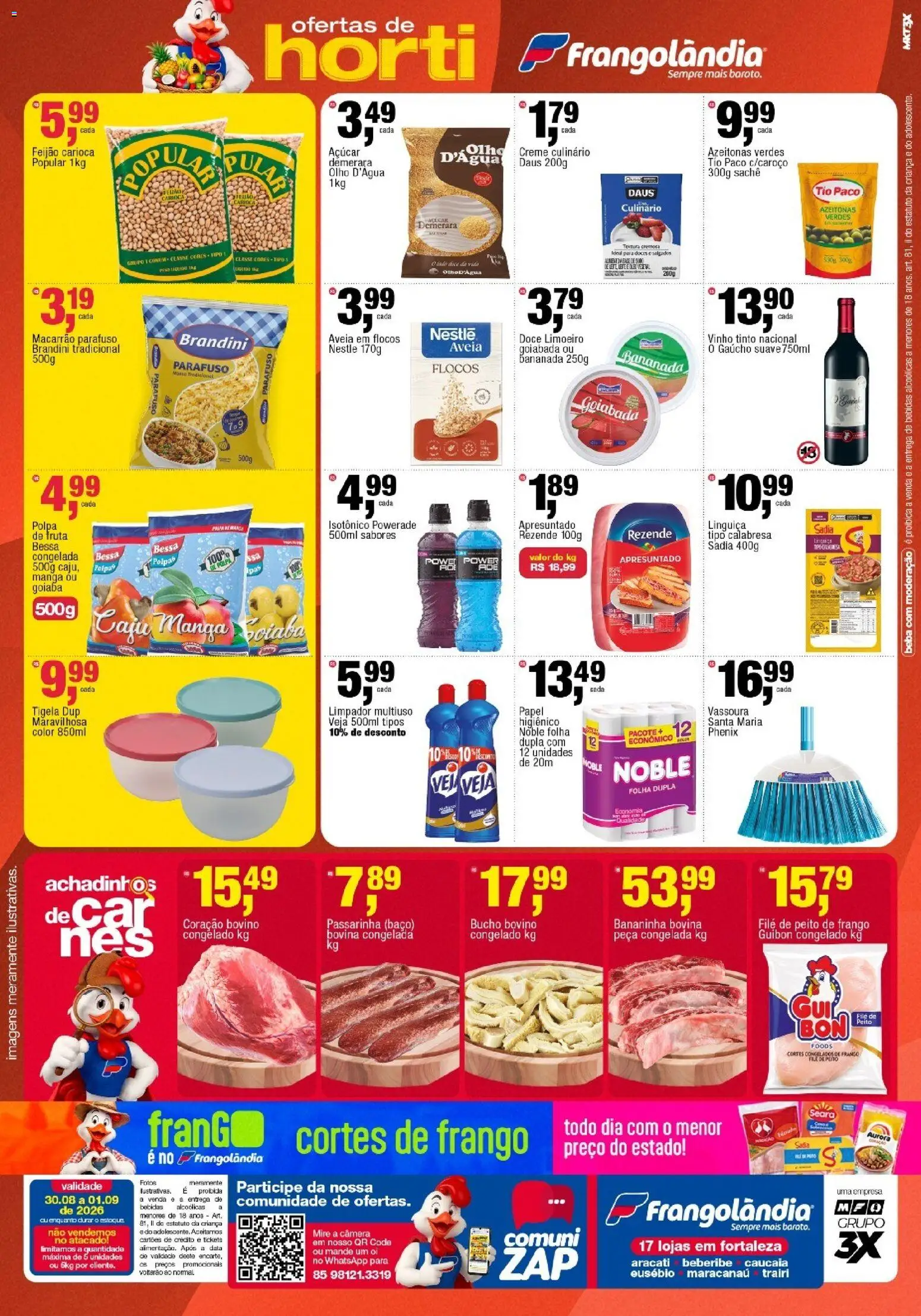 Frangolândia Folheto - válido de 30/08/2026 | Página: 2 | Produtos: Limpador multiuso, Manga, Creme, Câmera