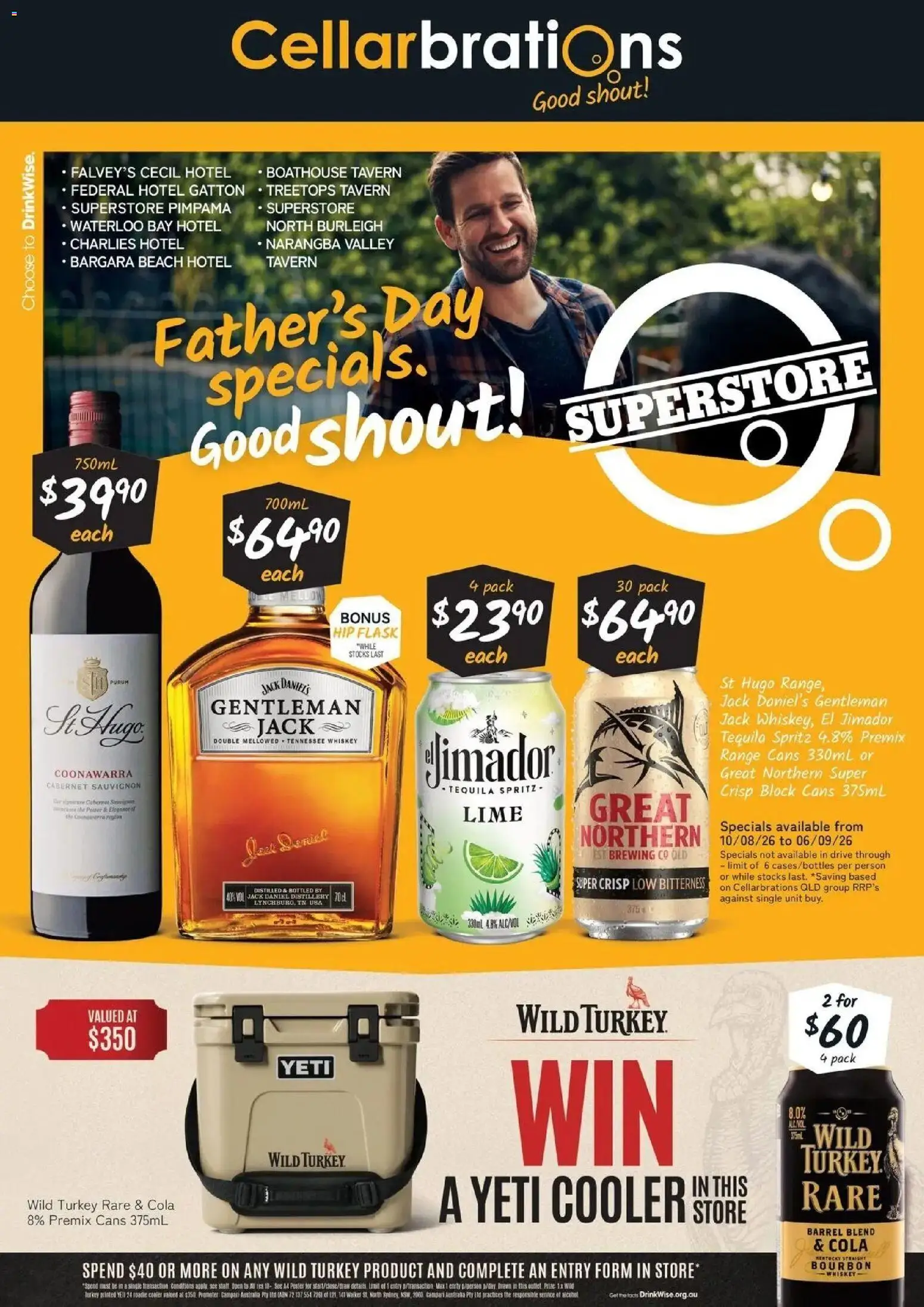 Cellarbrations catalogue - valid from 10/08/2026 | Page: 1 | Products: Alcohol, Tea, Whiskey, Jack Daniel’s