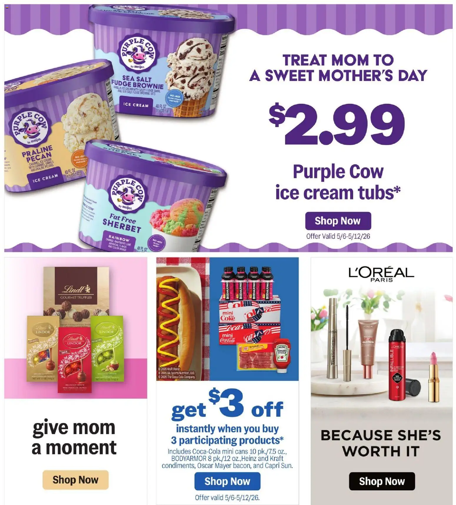 Meijer Weekly Ad - MI - valid from 06.05.2026 | Page: 36 | Products: Cream, Ice cream, Salt, Lime