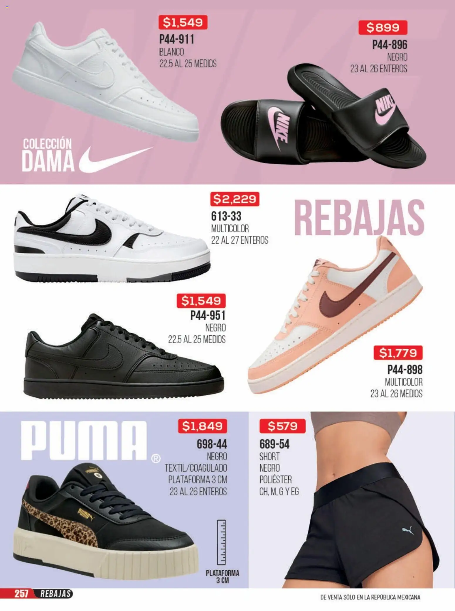 Nuevas ofertas de Cklass válidas en toda la República Mexicana desde el 23/06/2026. ¡Encuentra las mejores ofertas en Cklass catálogo Rebajas sobre rebajas calzado! | Página: 258 | Productos: Short