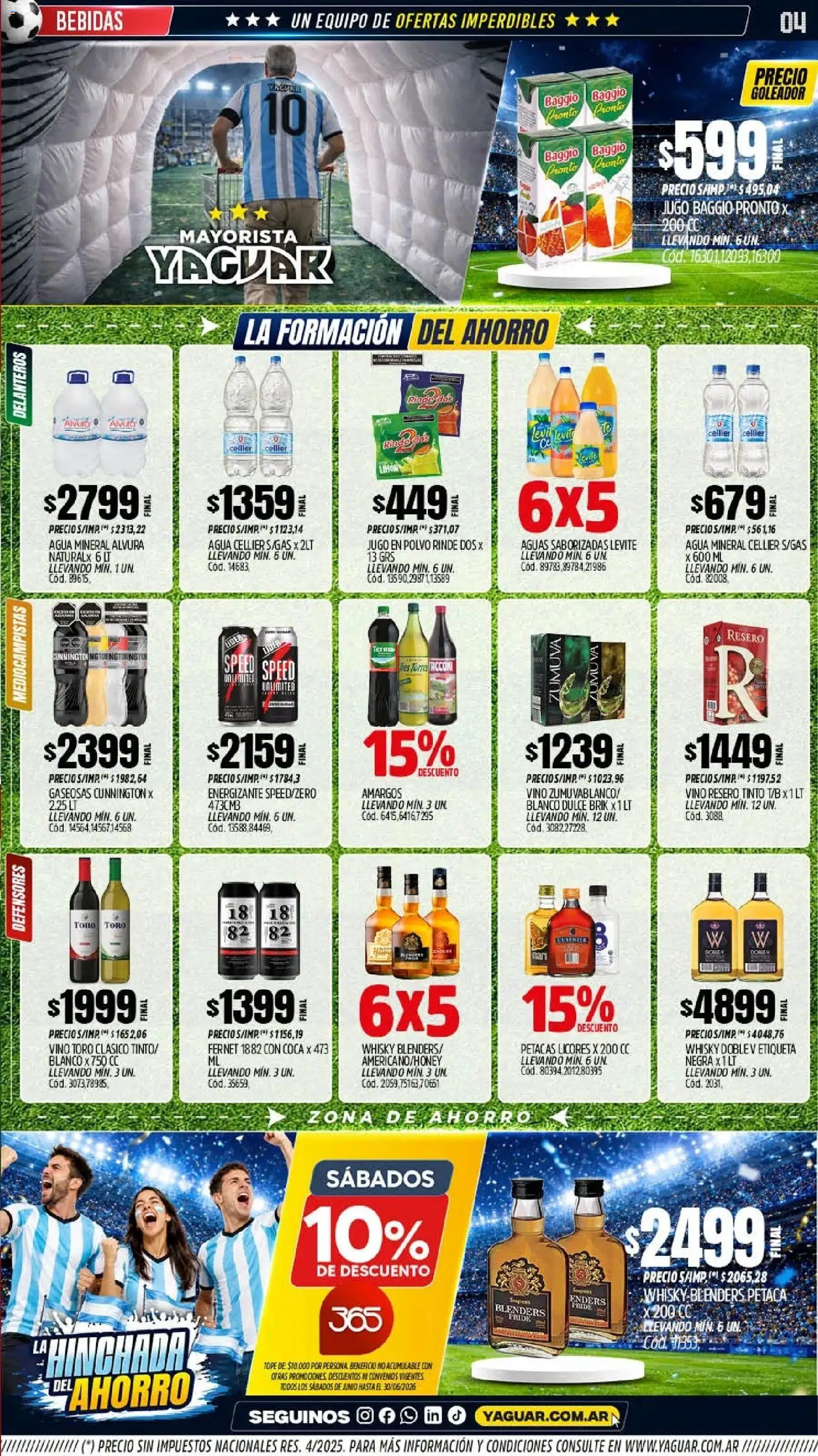 Yaguar - Oferta Semanal Trelew │ válido desde el 08.06.2026 | Página: 5 | Productos: Whisky, Polvo, Agua, Jugo