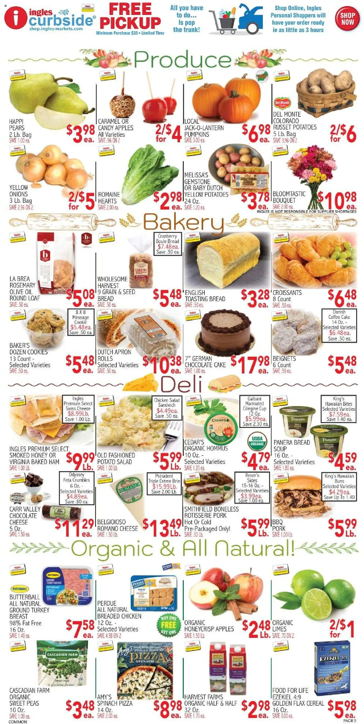 Ingles Weekly Ad - valid from 09/30/2026 | Page: 2 | Products: Spinach, Cheese, Chocolate, Olive oil