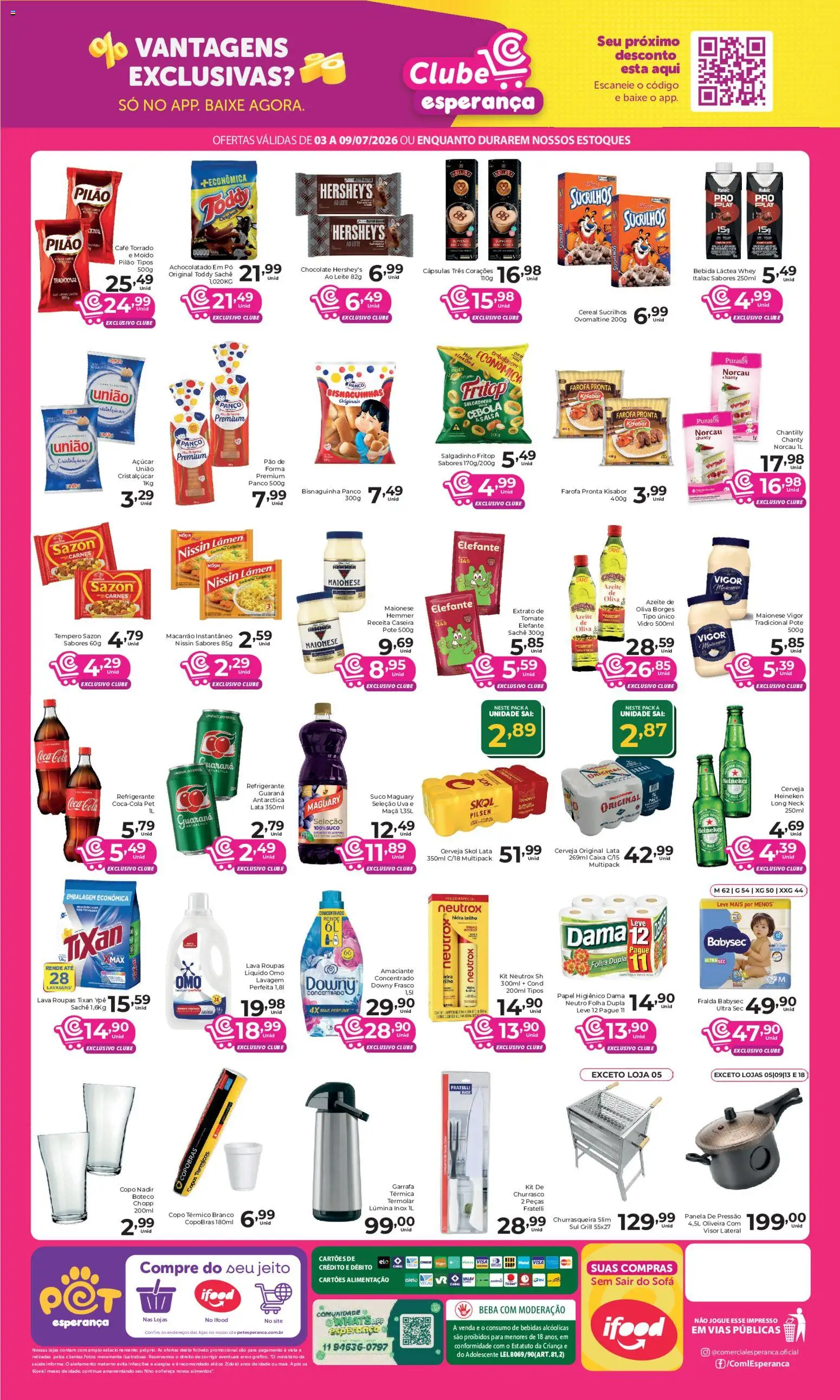 Comercial Esperança Folheto - válido de 03/07/2026 | Página: 2 | Produtos: Pó, Sofá, Amaciante, Churrasqueira
