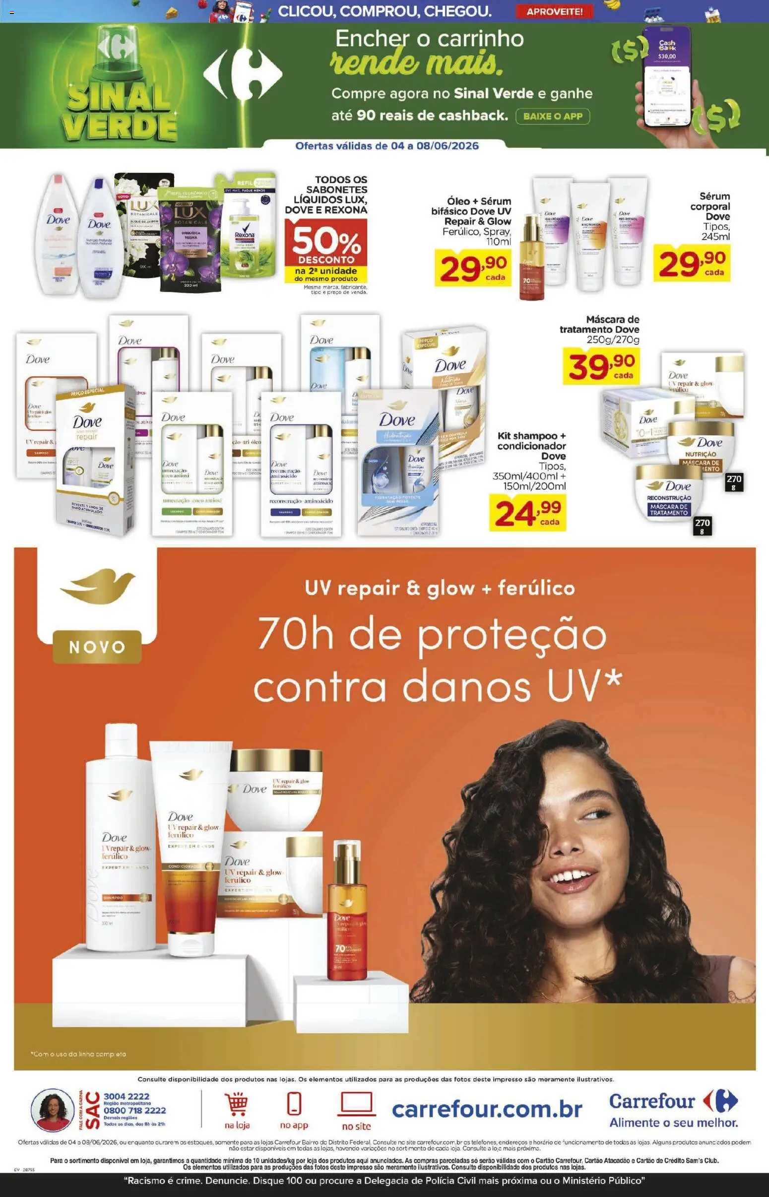 Carrefour Bairro Folheto - válido de 04.06.2026 | Página: 2 | Produtos: Óleo, Sérum, Rexona, Dove
