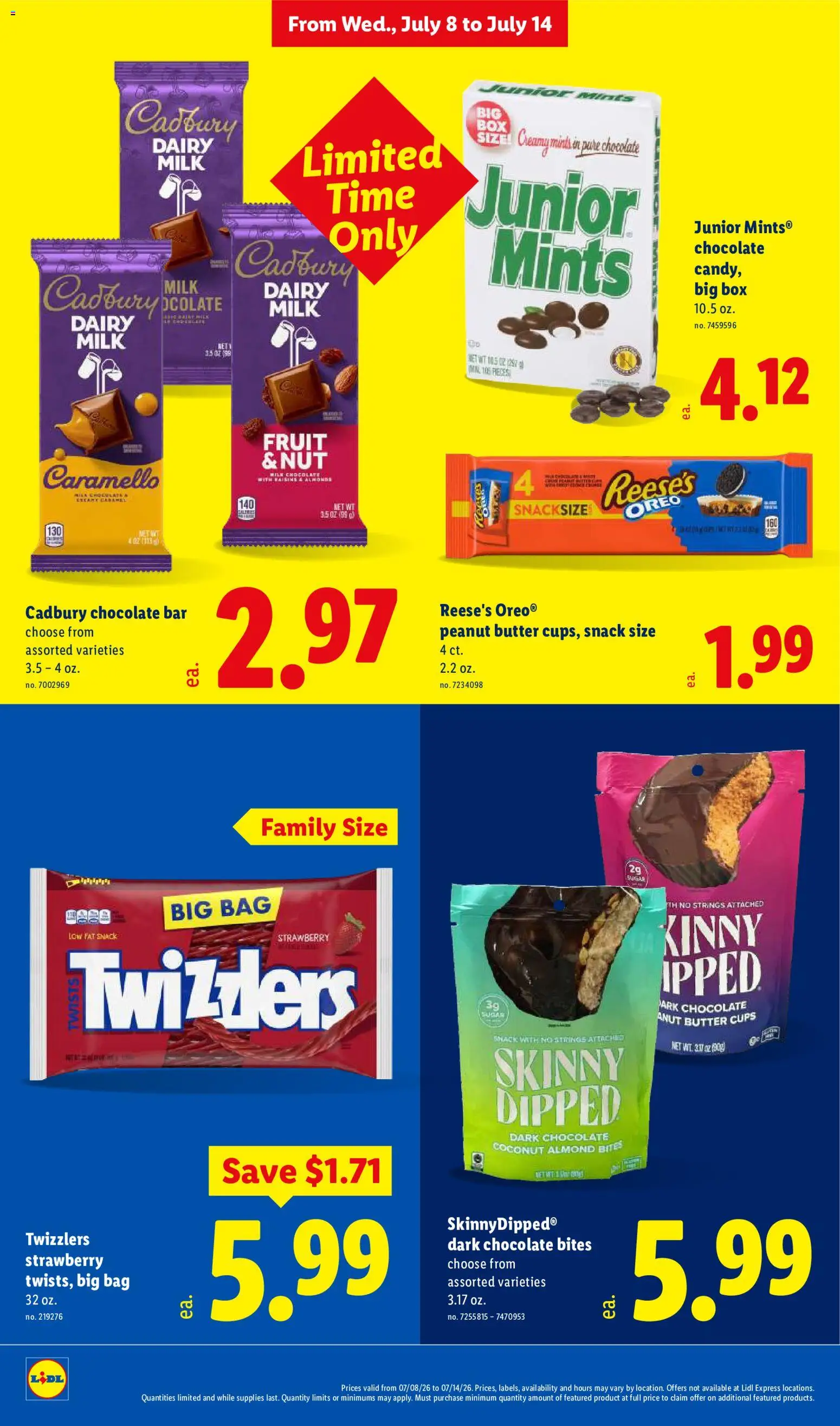 Lidl Weekly Ad - valid from 07/08/2026 | Page: 30 | Products: Chocolate bar, Chocolate, Fruit, Bag