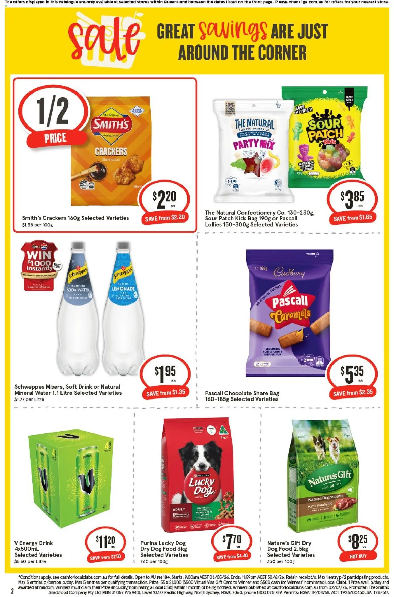 IGA catalogue - valid from 20.05.2026 | Page: 3 | Products: Lollies, Dog food, Water, Bag