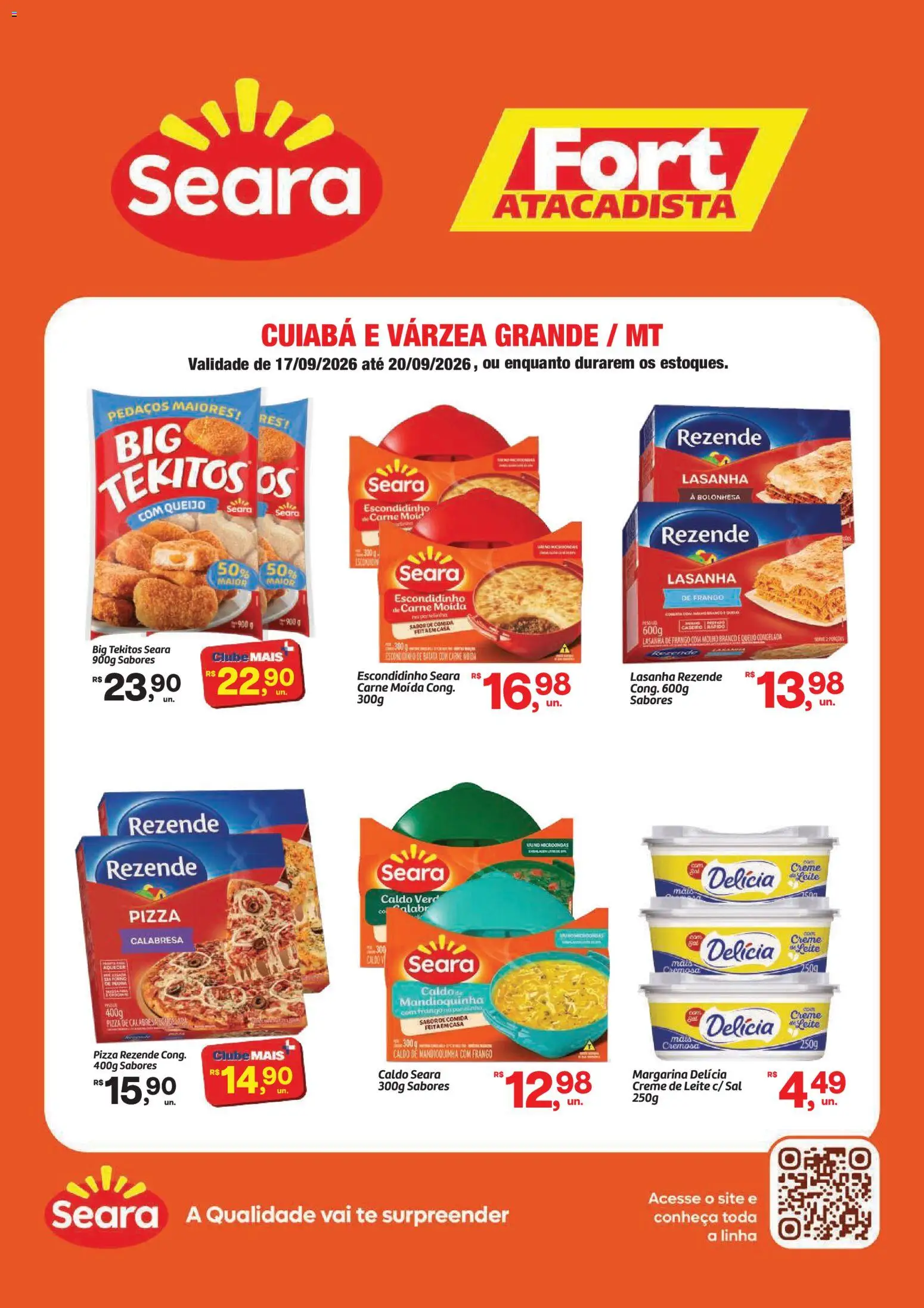 Fort Atacadista Folheto - válido de 17/09/2026 | Página: 1 | Produtos: Mandioquinha, Leite, Microondas, Carne