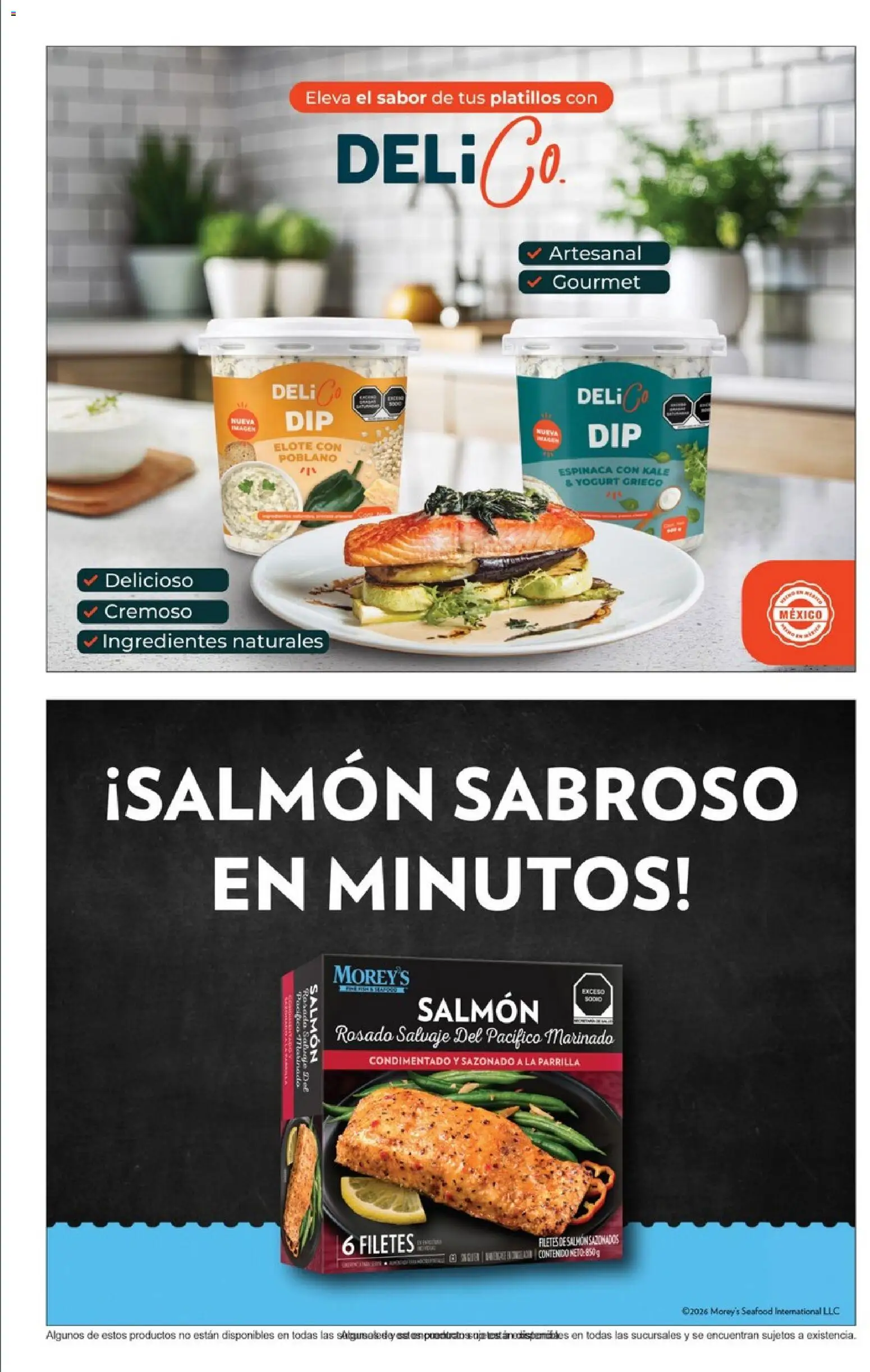 Nuevas ofertas de Costco válidas en toda la República Mexicana desde el 01/08/2026. ¡Encuentra las mejores ofertas en Costco catálogo Agosto! | Página: 66 | Productos: Salmón, Espinaca, Parrilla, Ingredientes