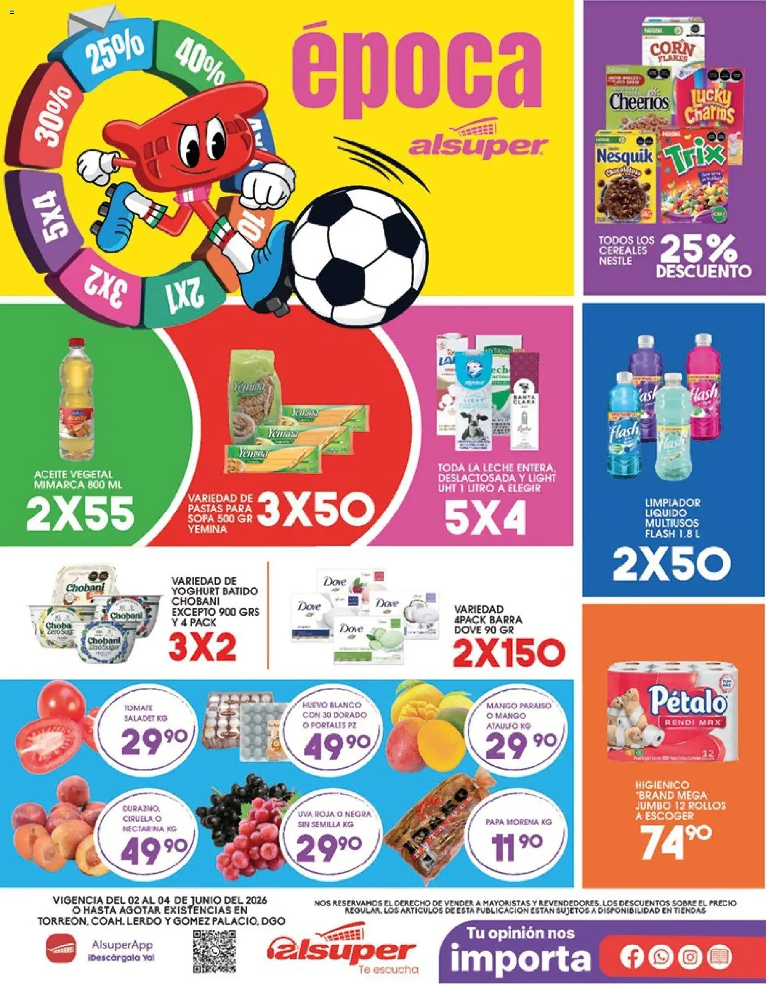Nuevas ofertas de Alsuper válidas en toda la República Mexicana desde el 02.06.2026. ¡Encuentra las mejores ofertas en Alsuper folleto Torreon! | Página: 1