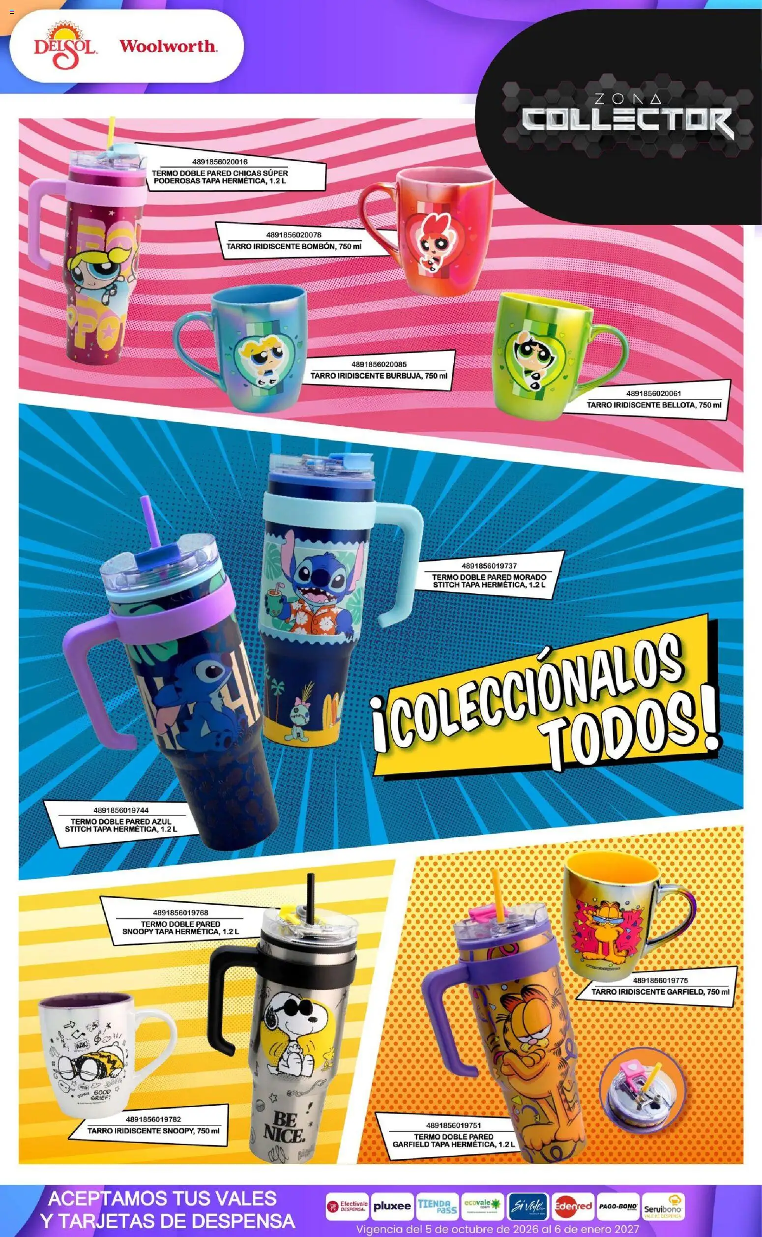Nuevas ofertas de Del Sol y Woolworth válidas en toda la República Mexicana desde el 01/10/2026. ¡Encuentra las mejores ofertas en Del Sol y Woolworth catálogo El Castillo del Juguete! | Página: 114 | Productos: Despensa, Termo