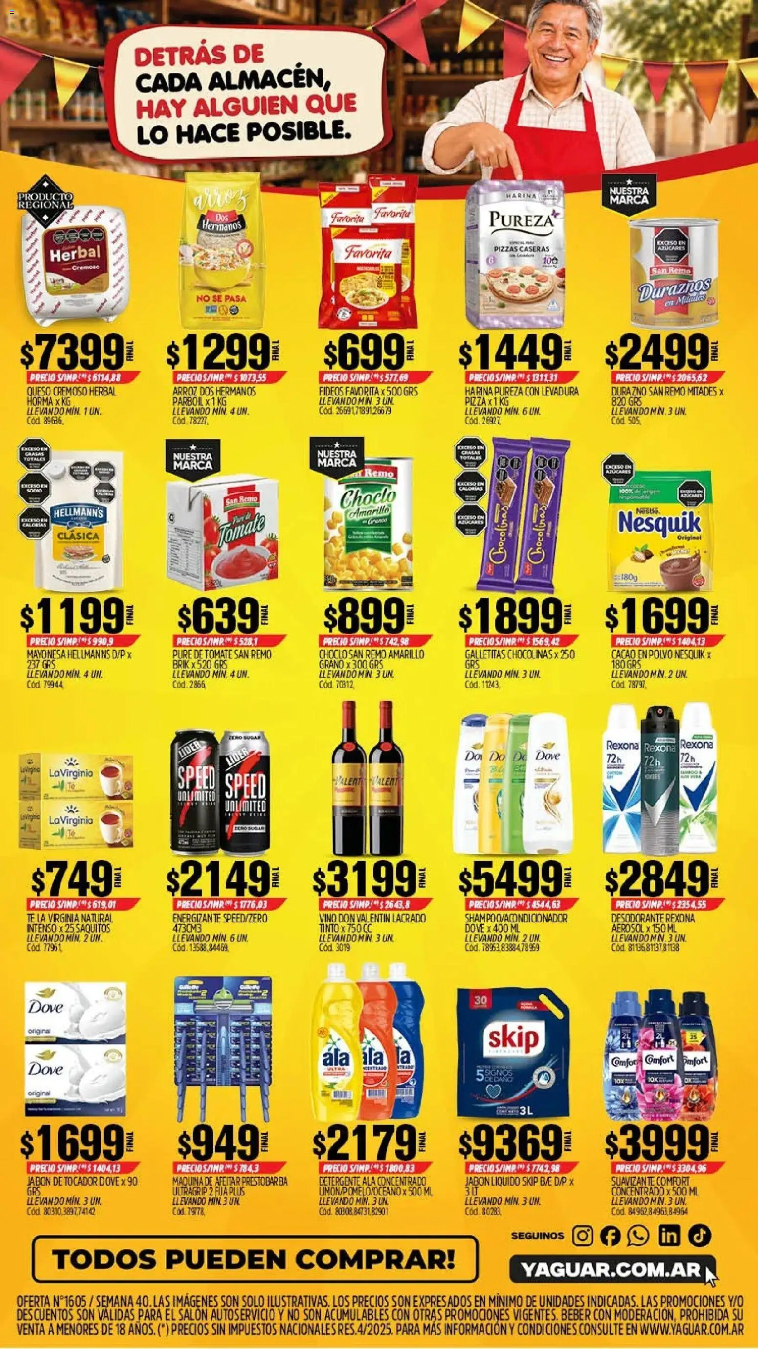 Yaguar - Oferta Semanal General Roca │ válido desde el 28/09/2026 | Página: 2 | Productos: Choclo, Detergente, Puré, Suavizante