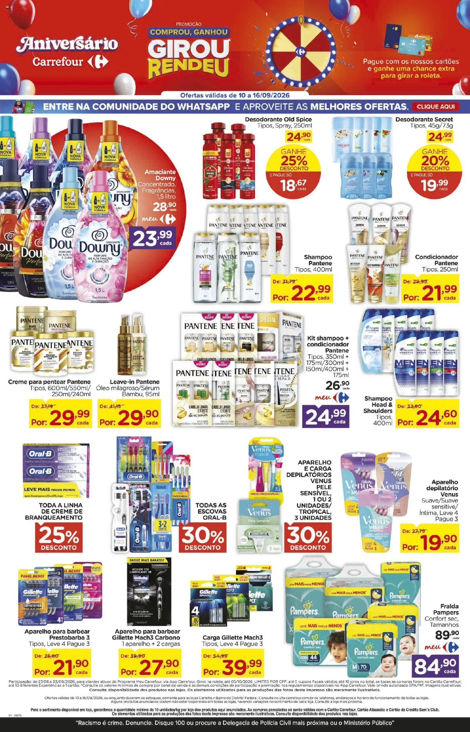 Carrefour Bairro Folheto - válido de 10/09/2026 | Página: 7 | Produtos: Perfume, Condicionador, Desodorante, Creme