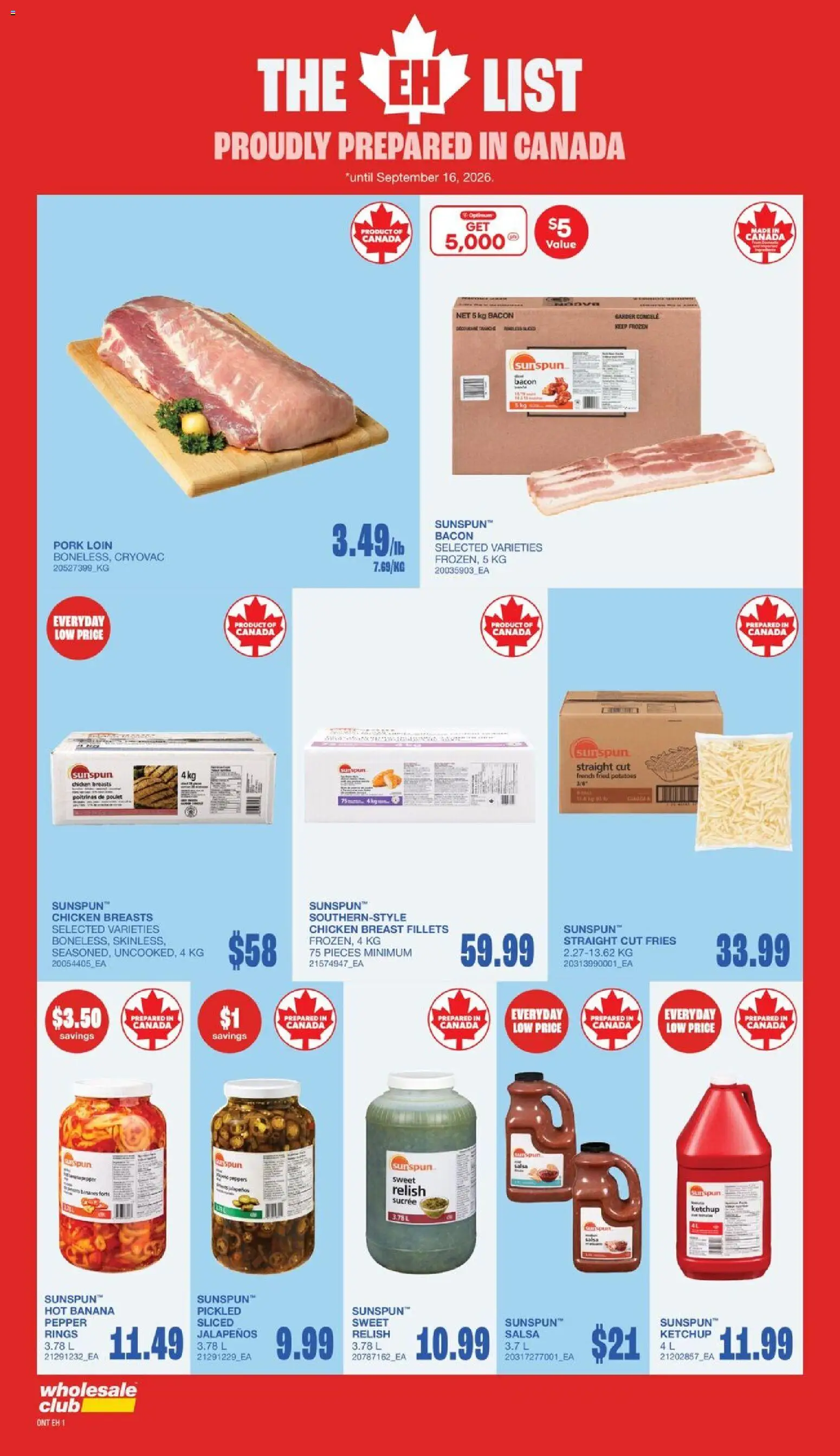 Wholesale Club flyer valid from Sep 10, 2026 | Page: 7 | Products: Chicken breasts, Potatoes, Pepper, Chicken