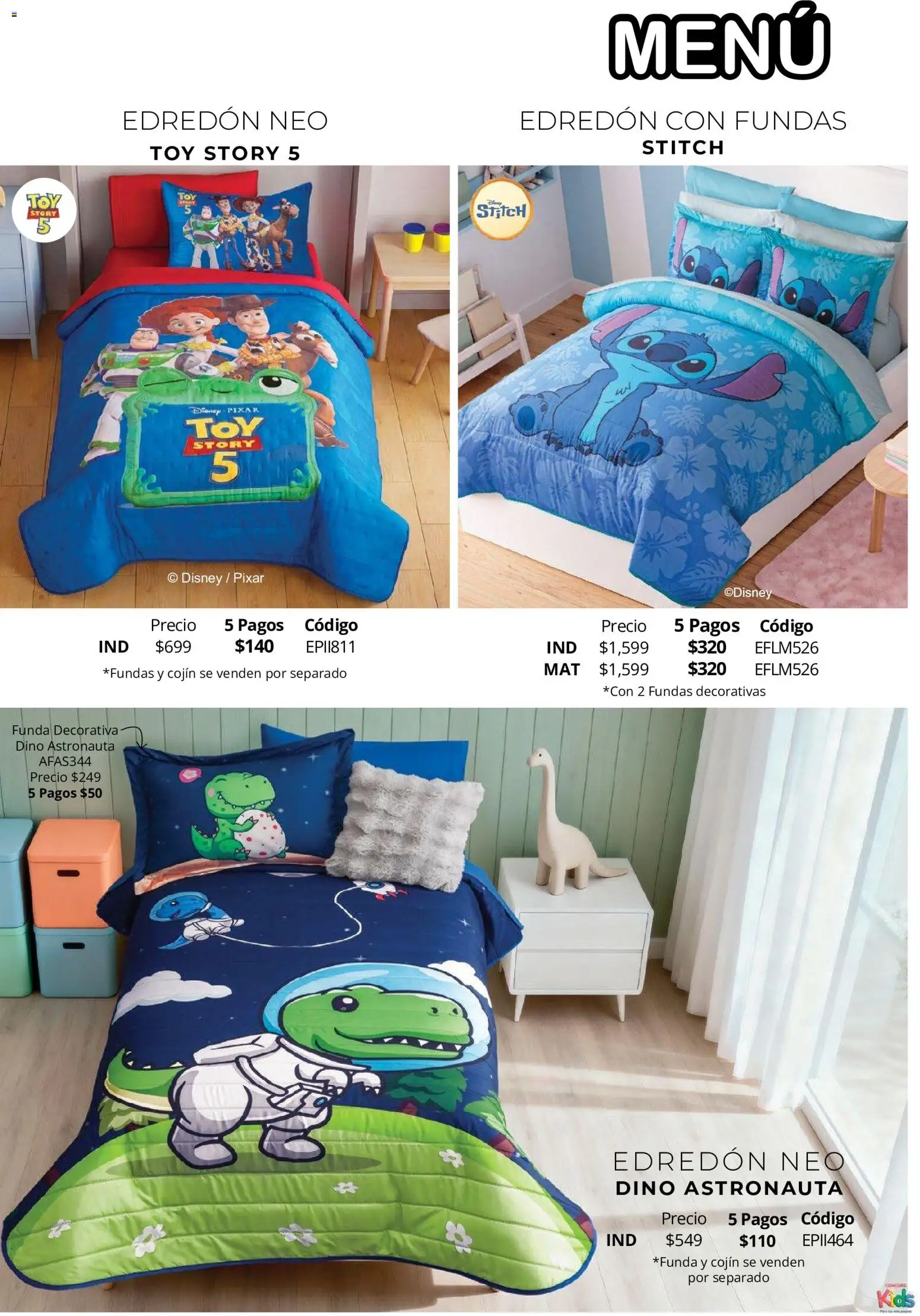 Nuevas ofertas de Colchas Concord válidas en toda la República Mexicana desde el 15/10/2026. ¡Encuentra las mejores ofertas en Colchas Concord catálogo Colección Infantil Para los más peques! | Página: 13