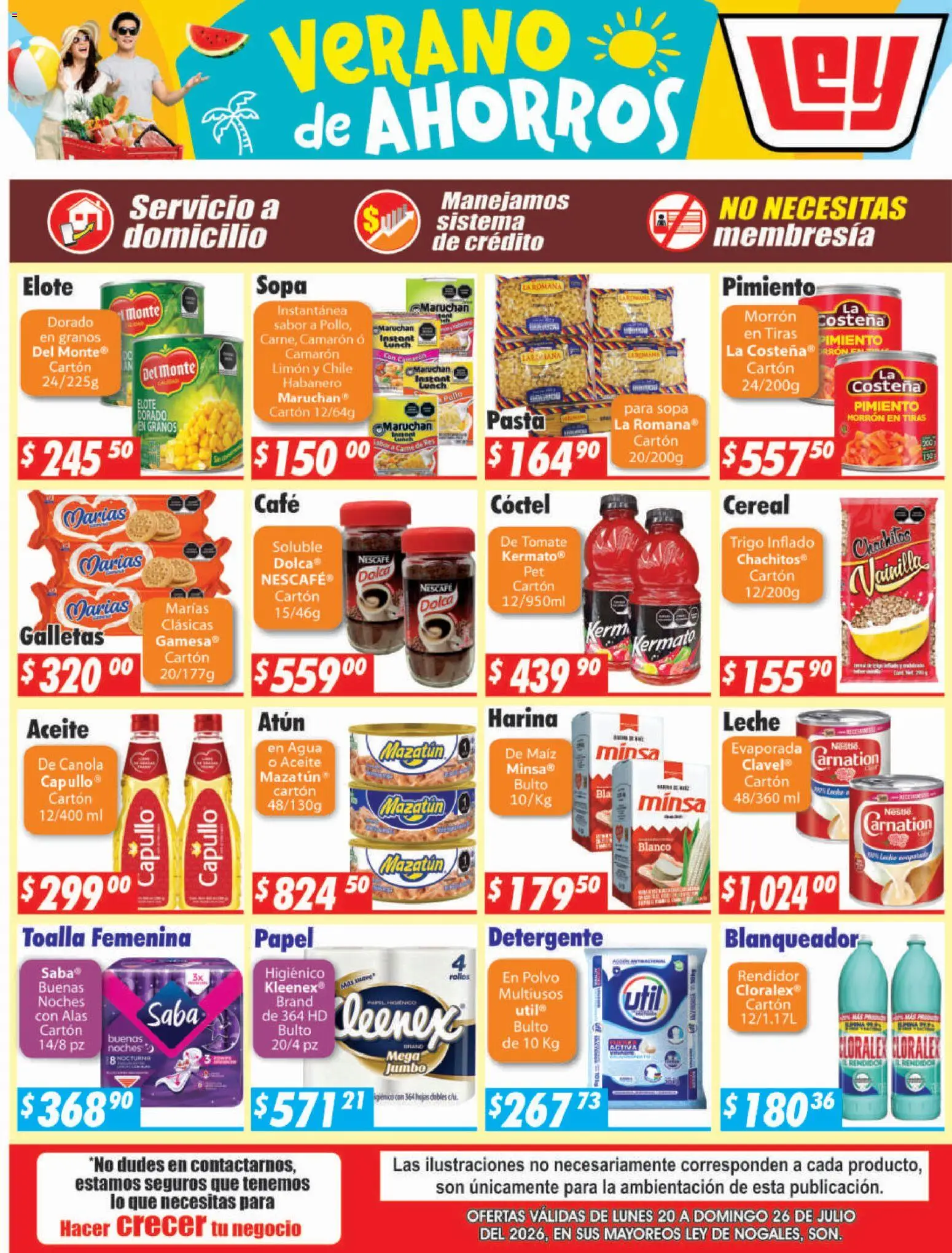 Nuevas ofertas de Casa Ley válidas en toda la República Mexicana desde el 20/07/2026. ¡Encuentra las mejores ofertas en Casa Ley folleto Nogales! | Página: 4 | Productos: Limón, Aceite, Pimiento, Pasta
