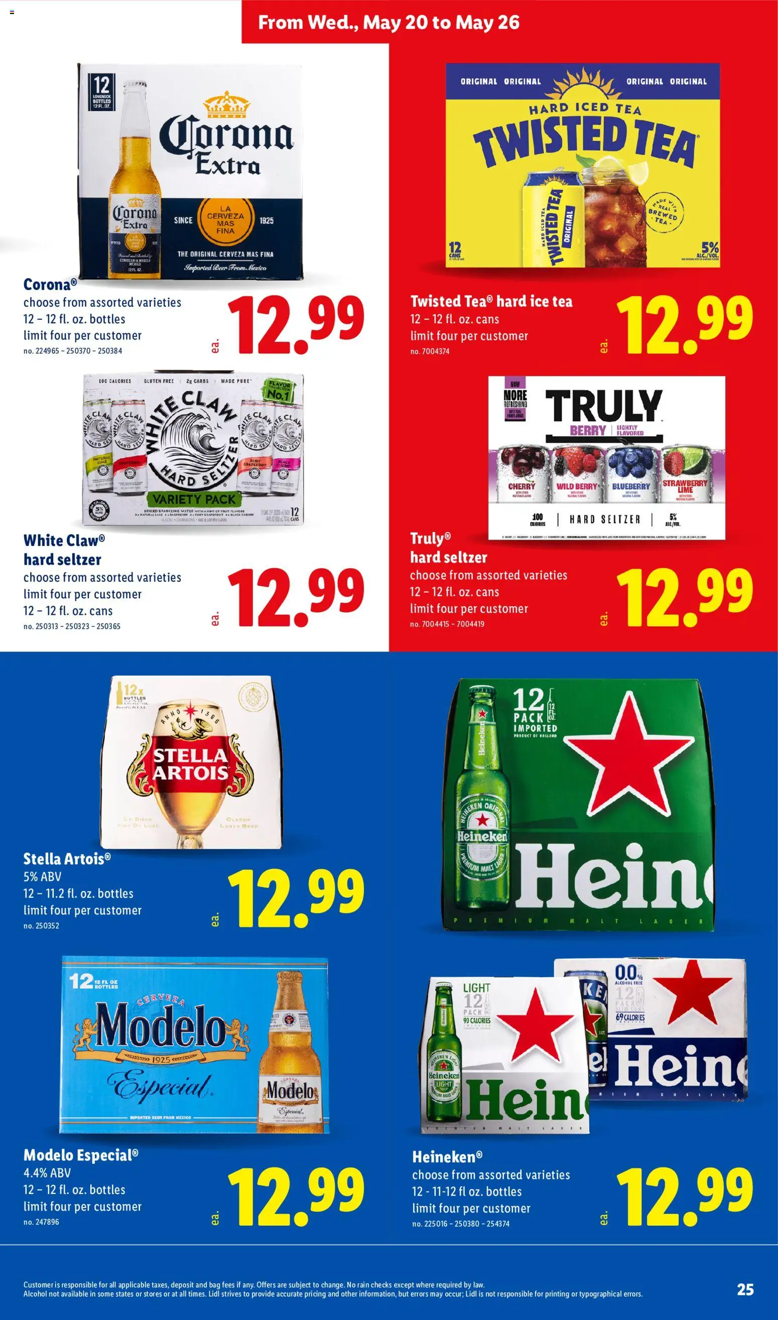 Lidl Weekly Ad - valid from 20.05.2026 | Page: 25 | Products: Juice, Beer, Tea, Water