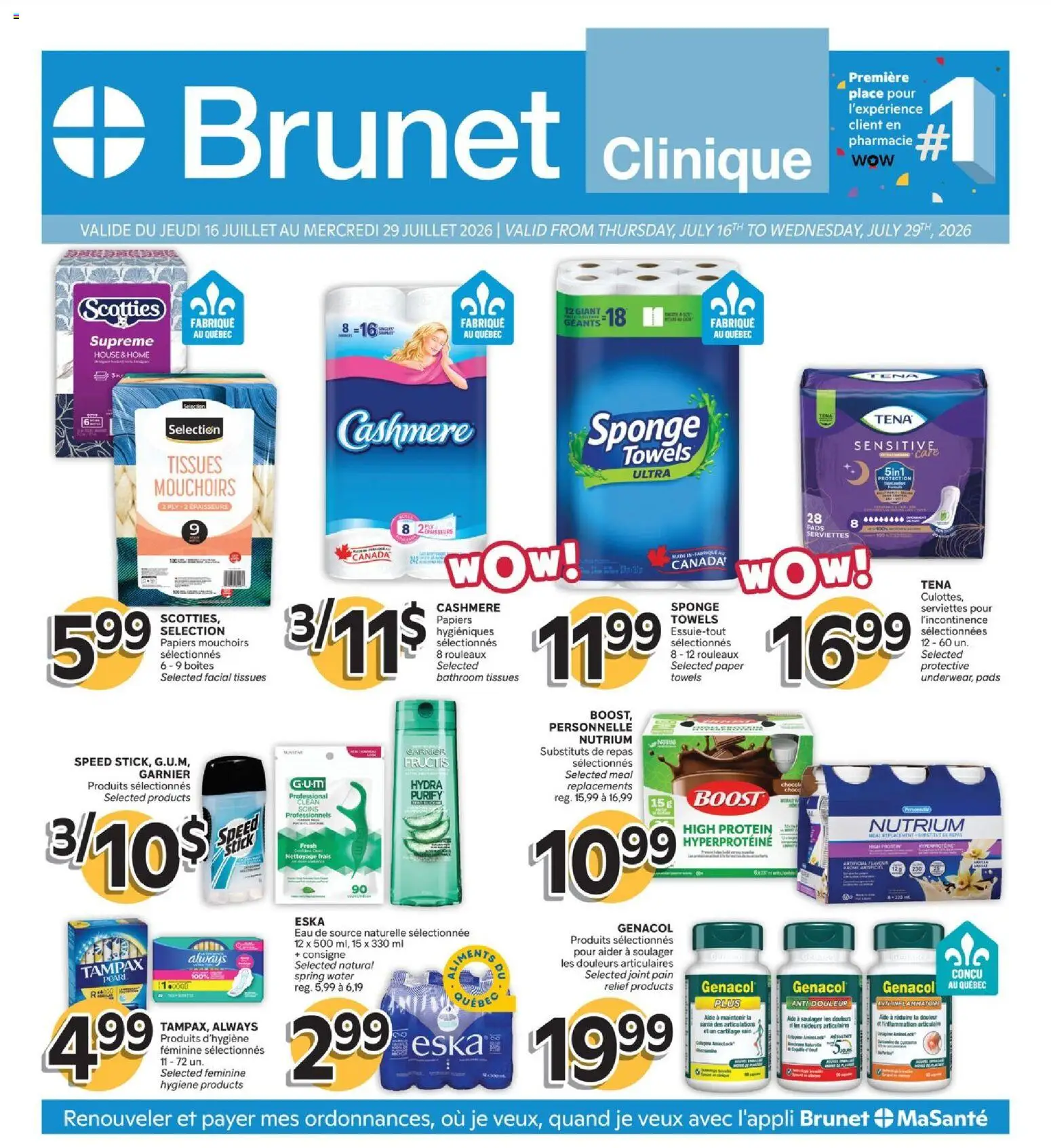 Brunet flyer valid from Jul 16, 2026 | Page: 1 | Products: Sponge