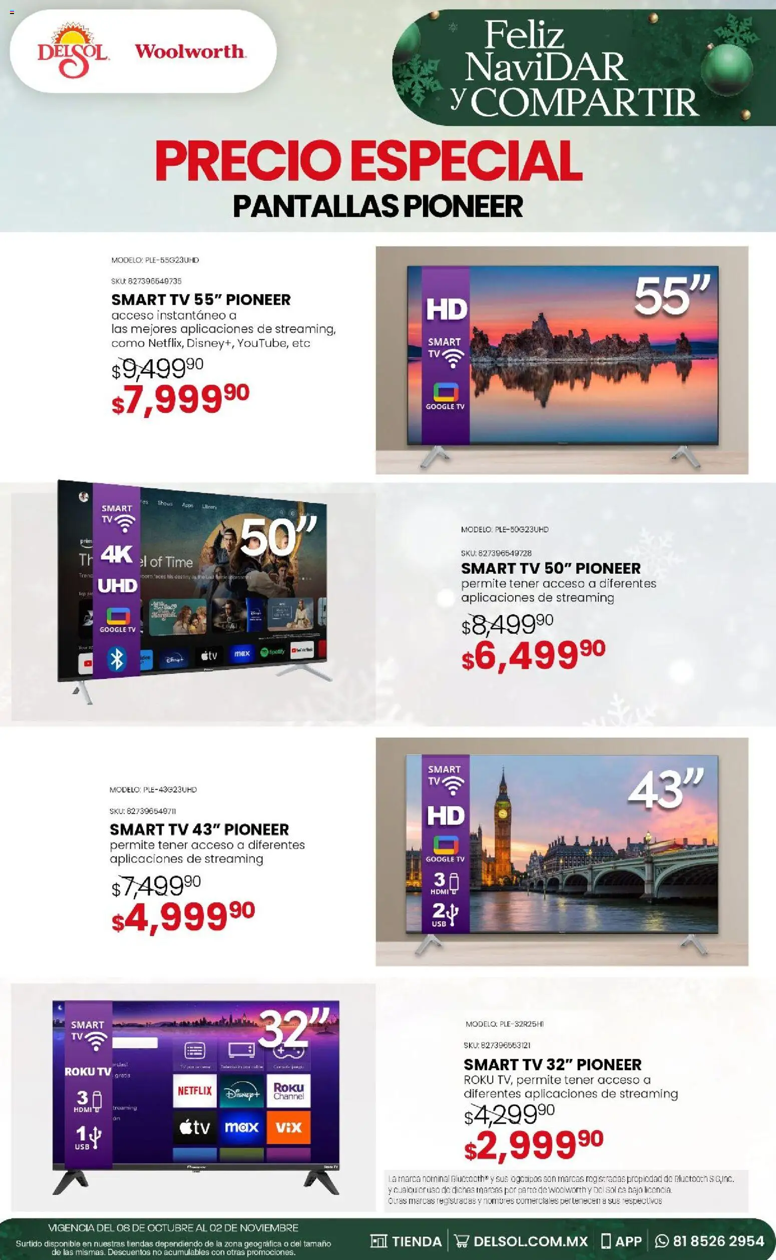 Nuevas ofertas de Del Sol y Woolworth válidas en toda la República Mexicana desde el 08/10/2026. ¡Encuentra las mejores ofertas en Del Sol y Woolworth - Feliz NaviDar y Compartir! | Página: 38