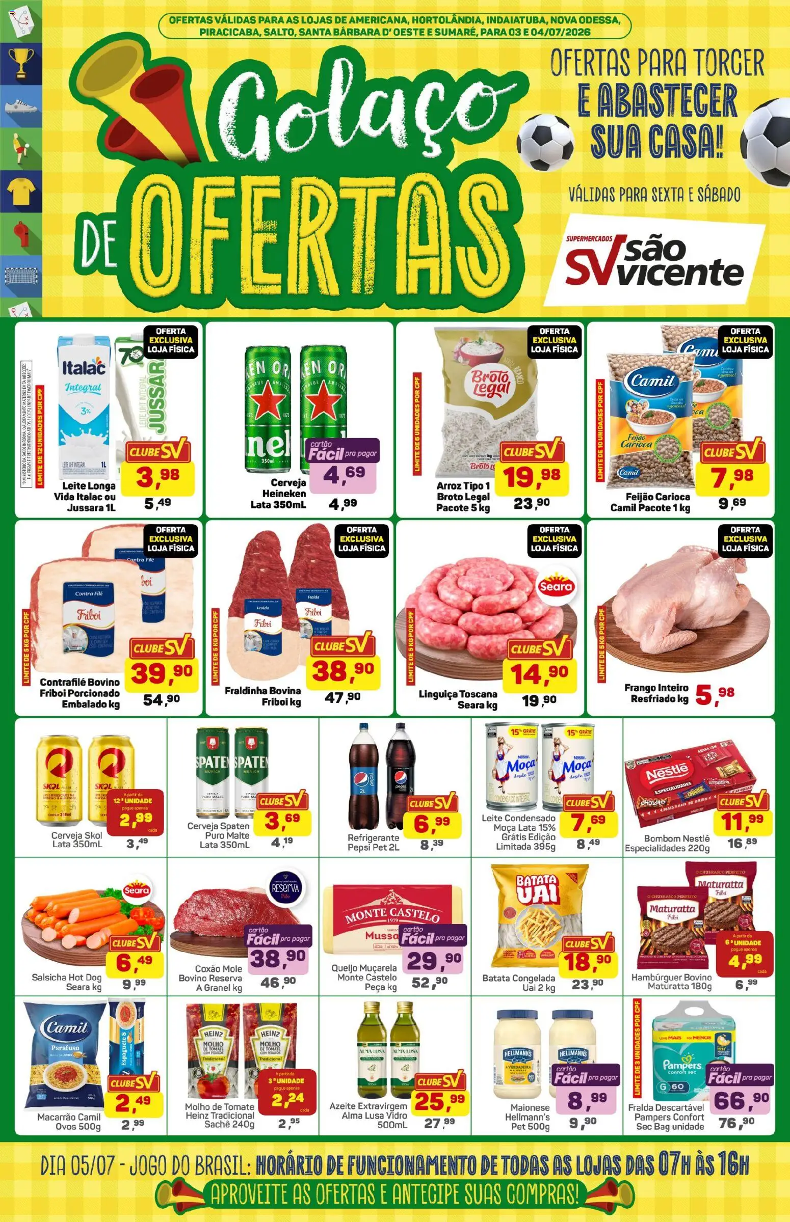 Supermercados São Vicente Folheto - válido de 03/07/2026 | Página: 1